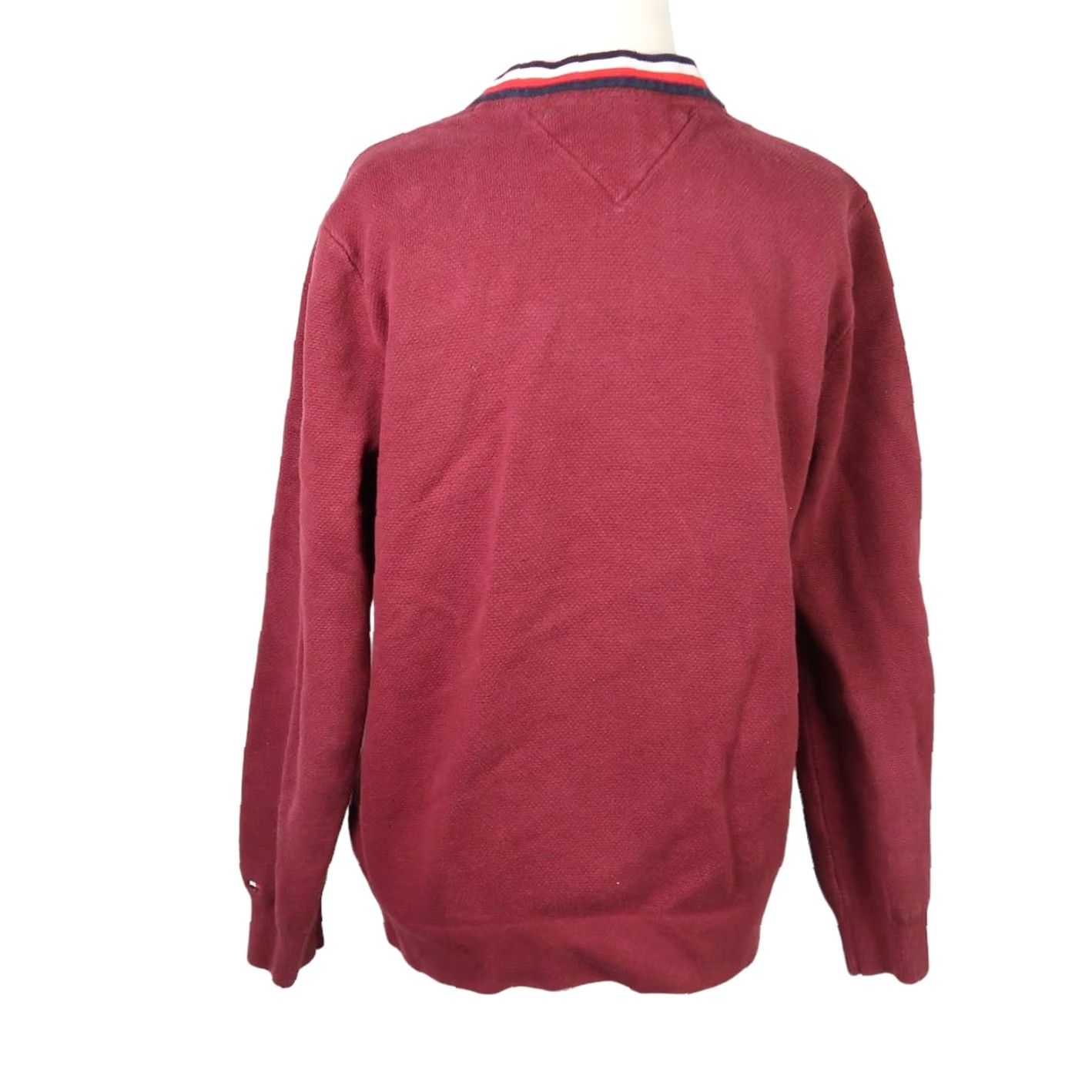 Tommy Hilfiger VINTAGE Tommy Hilfiger Cardigan Sweater Women M Burgundy Red Cotton Long Sleeve Size M / US 6-8 / IT 42-44 - 4 Thumbnail
