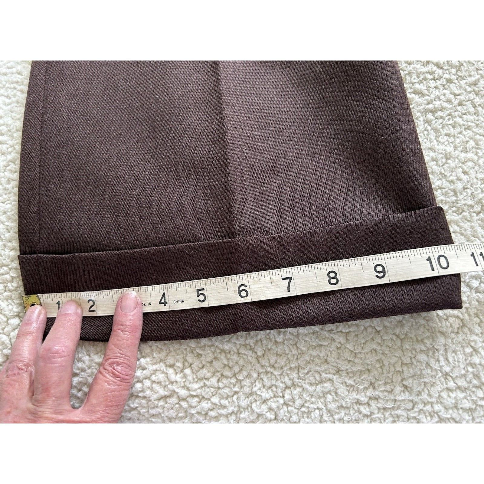 Ann Taylor Ann Taylor LOFT Womens Chocolate Brown Wool Blend Wide Cuffe Size 27" / US 4 / IT 40 - 10 Thumbnail