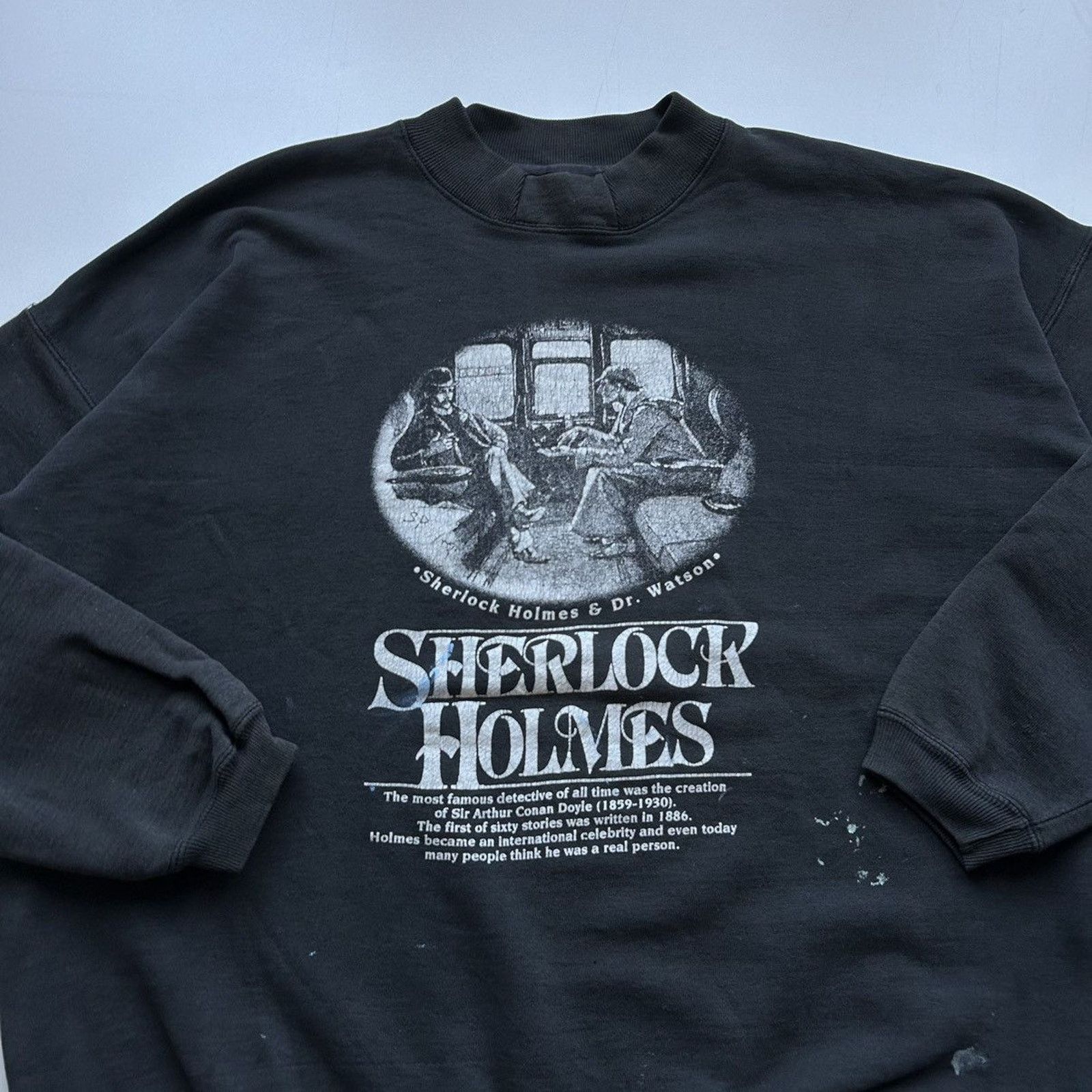 Vintage Vintage 90s Sherlock Holmes Detective Art Crewneck Large Size US L / EU 52-54 / 3 - 2 Thumbnail