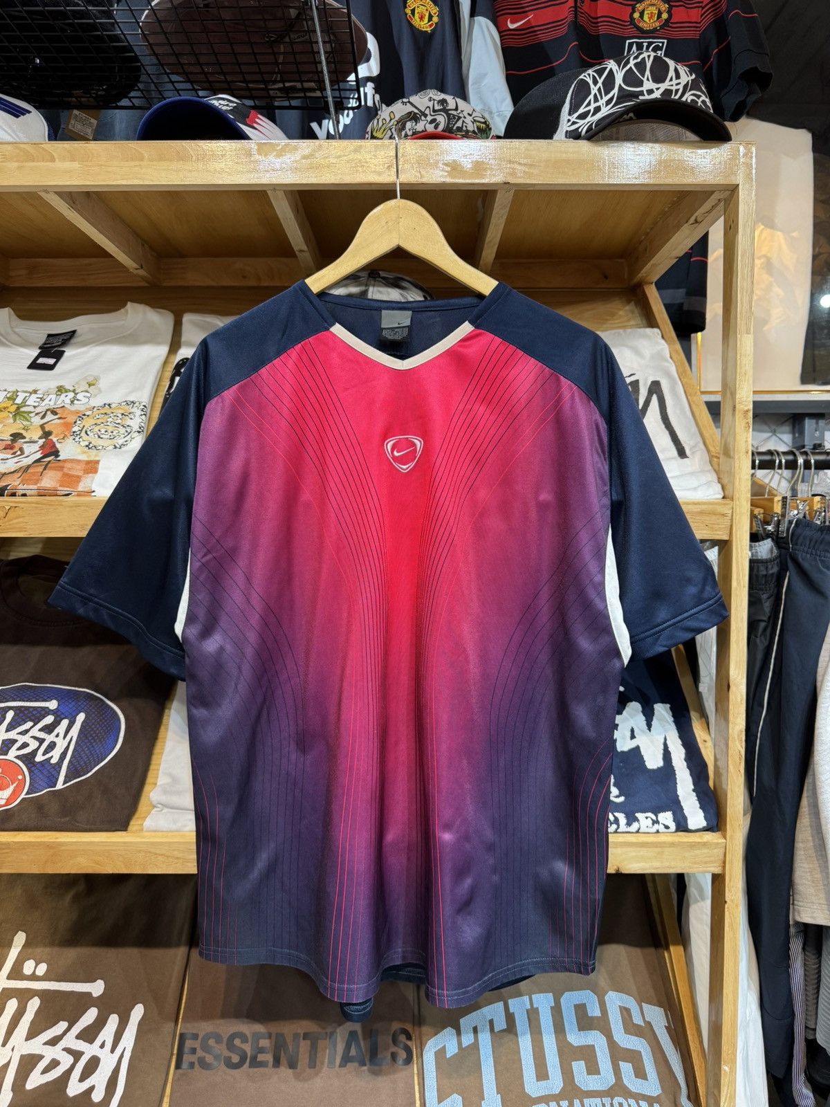 Nike ❗️Rare❗️Vintage Nike Total 90 Minilogo Training Jersey Size US L / EU 52-54 / 3 - 1 Thumbnail