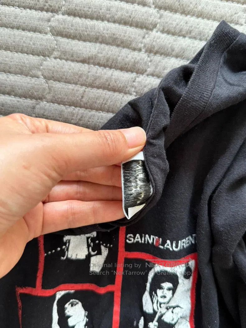 Yves Saint Laurent YSL Saint Laurent Black Graphic T-Shirt. Size US M / EU 48-50 / 2 - 5 Thumbnail