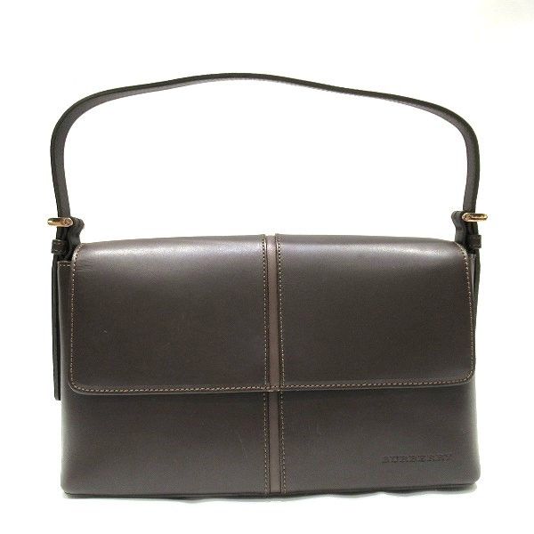Burberry Burberry Burberry Brown Leather Shoulder Bag Leather Shoulder Bag in Good Condition Size ONE SIZE - 1 Thumbnail