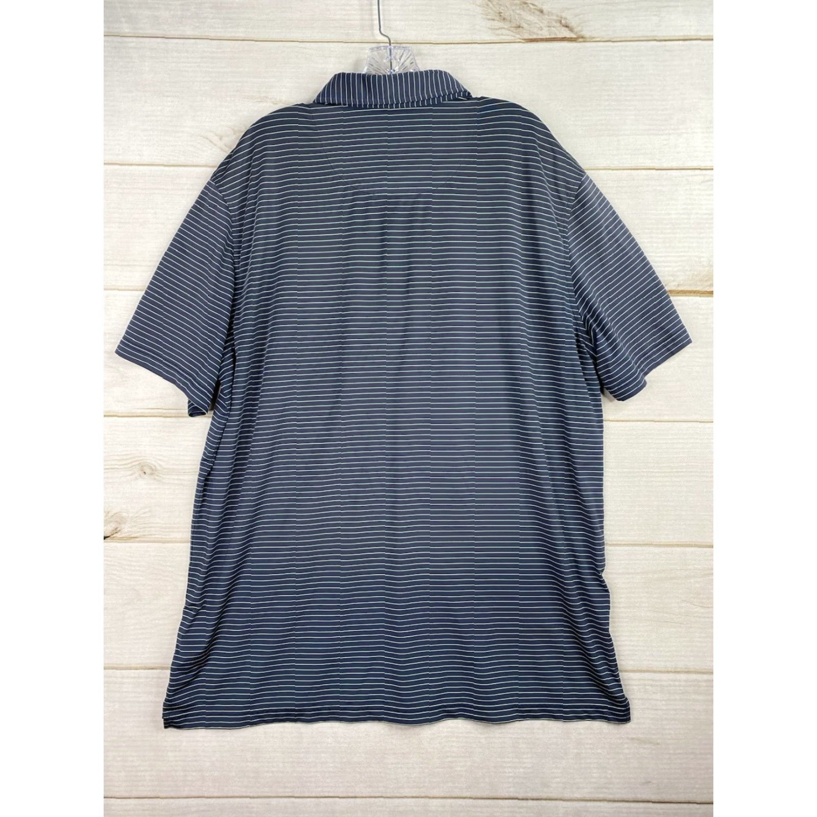 Vintage Donald Ross Polo Shirt Mens XL Blue Striped Short Sleeve Golf Jersey Button Embroidered Logo Polo Shirt Men XL Blue Stripe Sports Golf Size US XL / EU 56 / 4 - 8 Thumbnail