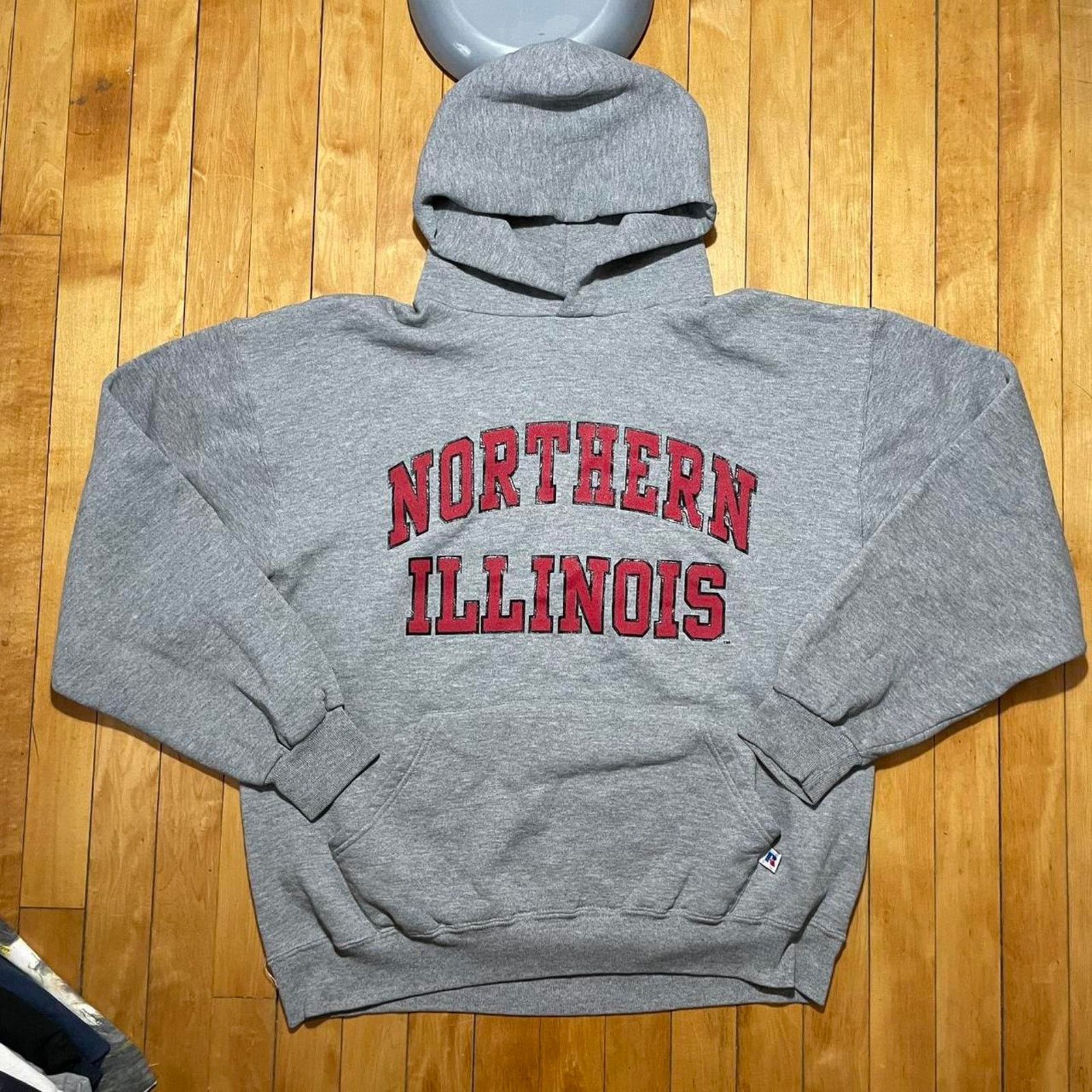 Russell Athletic Vintage Northern Illinois Hoodie Mens L Gray Russell NIU Size US L / EU 52-54 / 3 - 1 Thumbnail