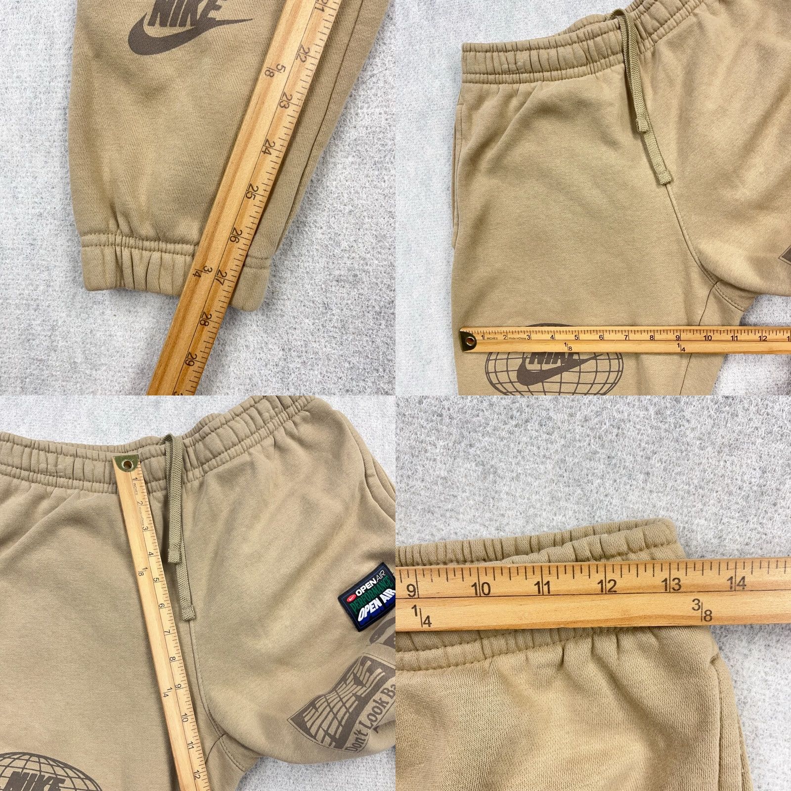 Nike Nike Sweatpants Men Small Brown Club FLeece Open Air Performance Tapered AOP Regular Size US 29 - 8 Thumbnail
