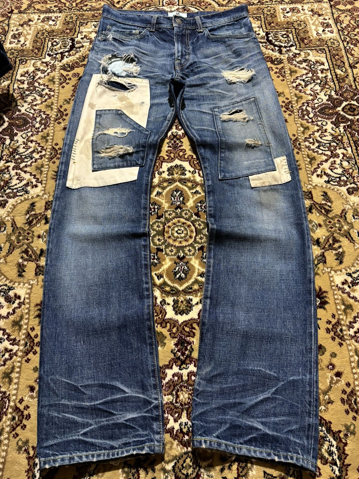 Kapital MTYF Japan Kapital Style Selvedge Patchwork Distress Jeans Size US 30 / EU 46 - 2 Thumbnail