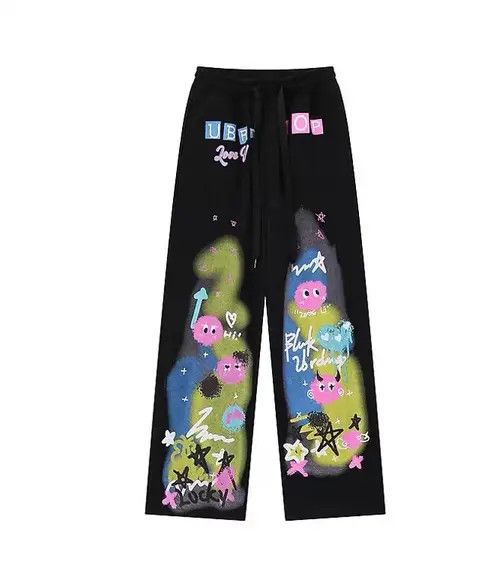 VIBE Street trend hip hop dopamine graffiti straight casual pants Size US 30 / EU 46 - 2 Thumbnail