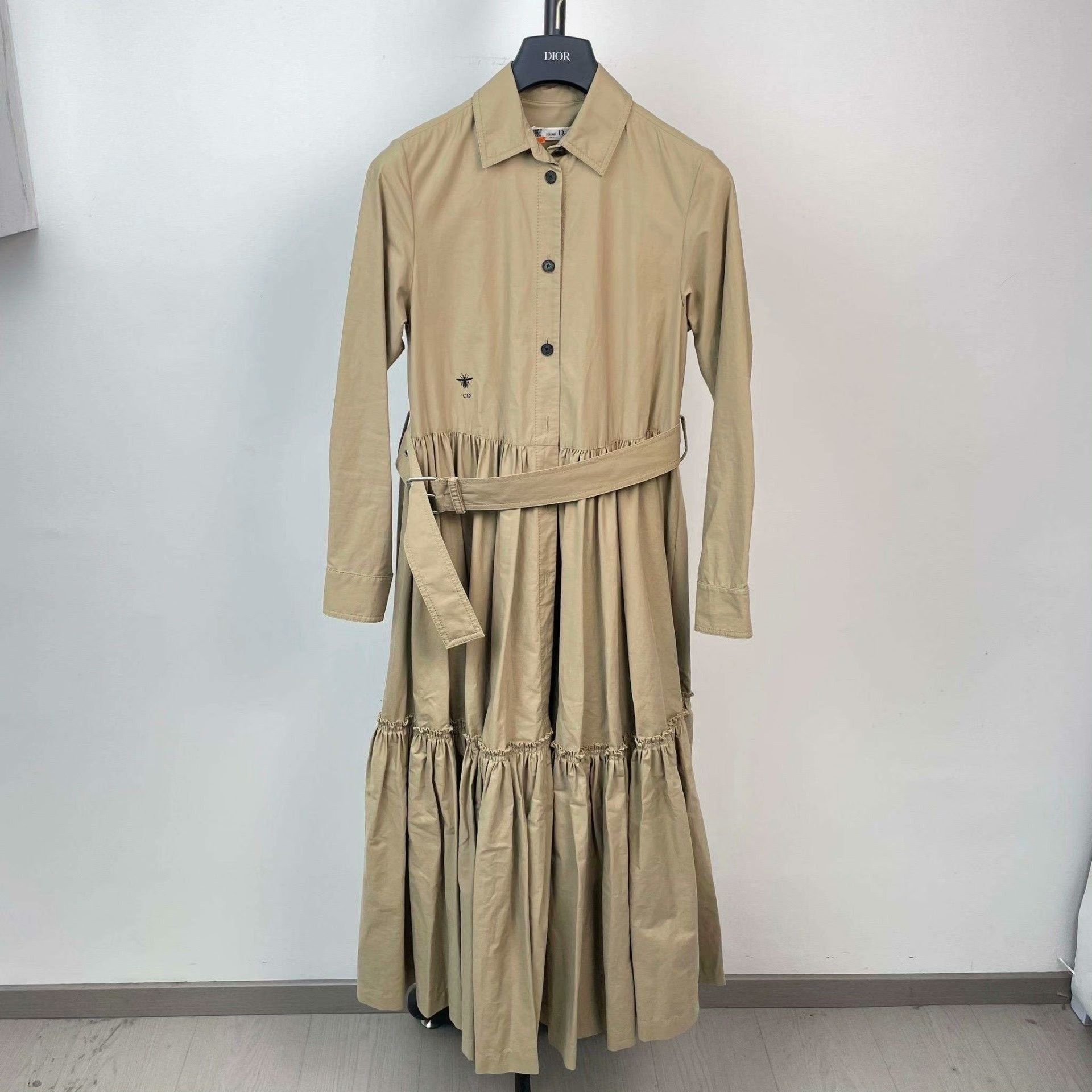 Dior Dior Cotton Beige Dress L Women Size L / US 10 / IT 46 - 1 Thumbnail