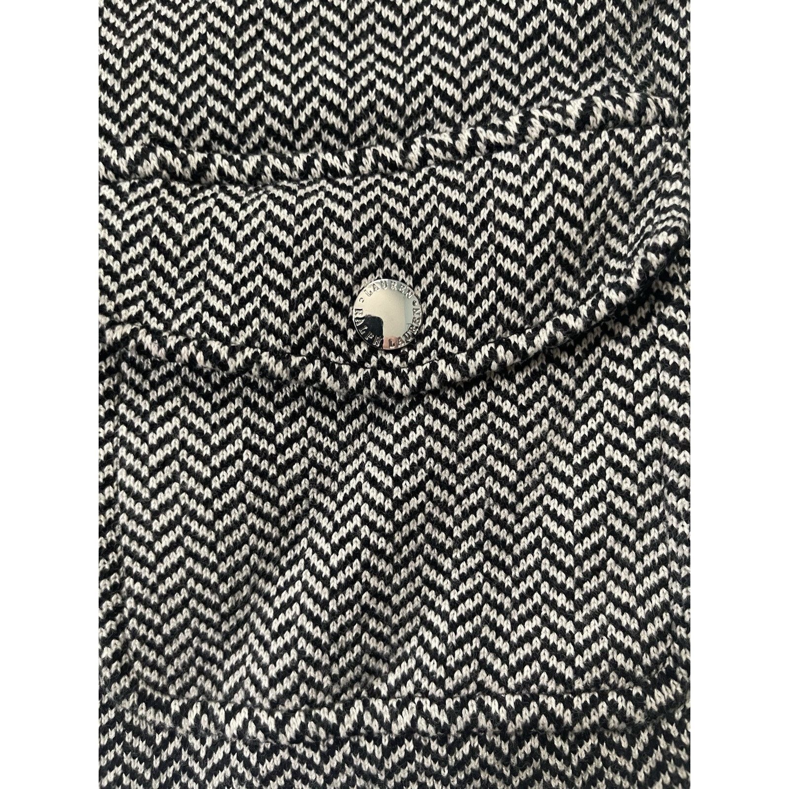 Polo Ralph Lauren Ralph Lauren Black And White Herringbone Cotton Knit Large Size L / US 10 / IT 46 - 4 Thumbnail