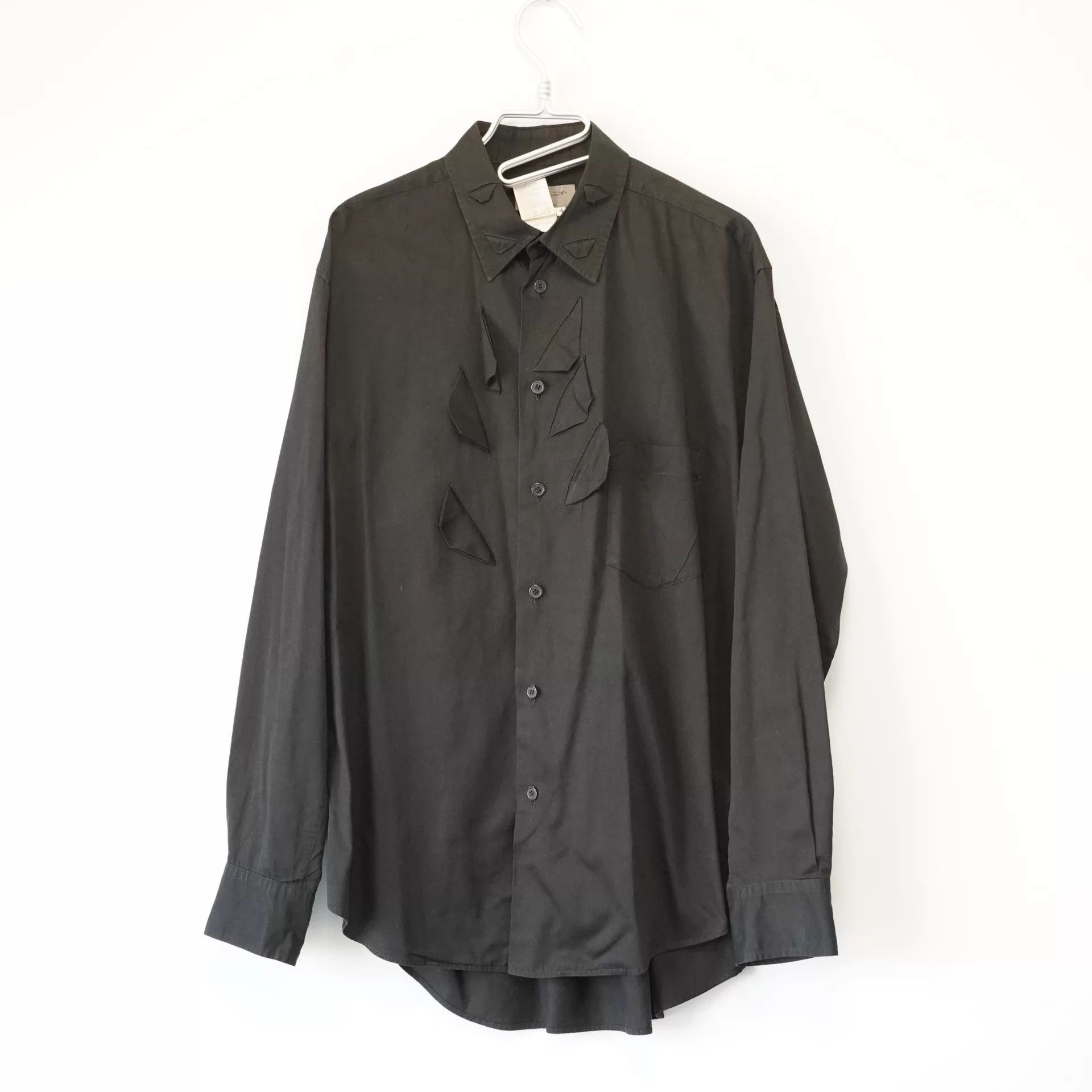 Yohji Yamamoto Yohji Yamamoto 12SS Asymmetric Collar Shirt Size 4 Size US XL / EU 56 / 4 - 1 Thumbnail