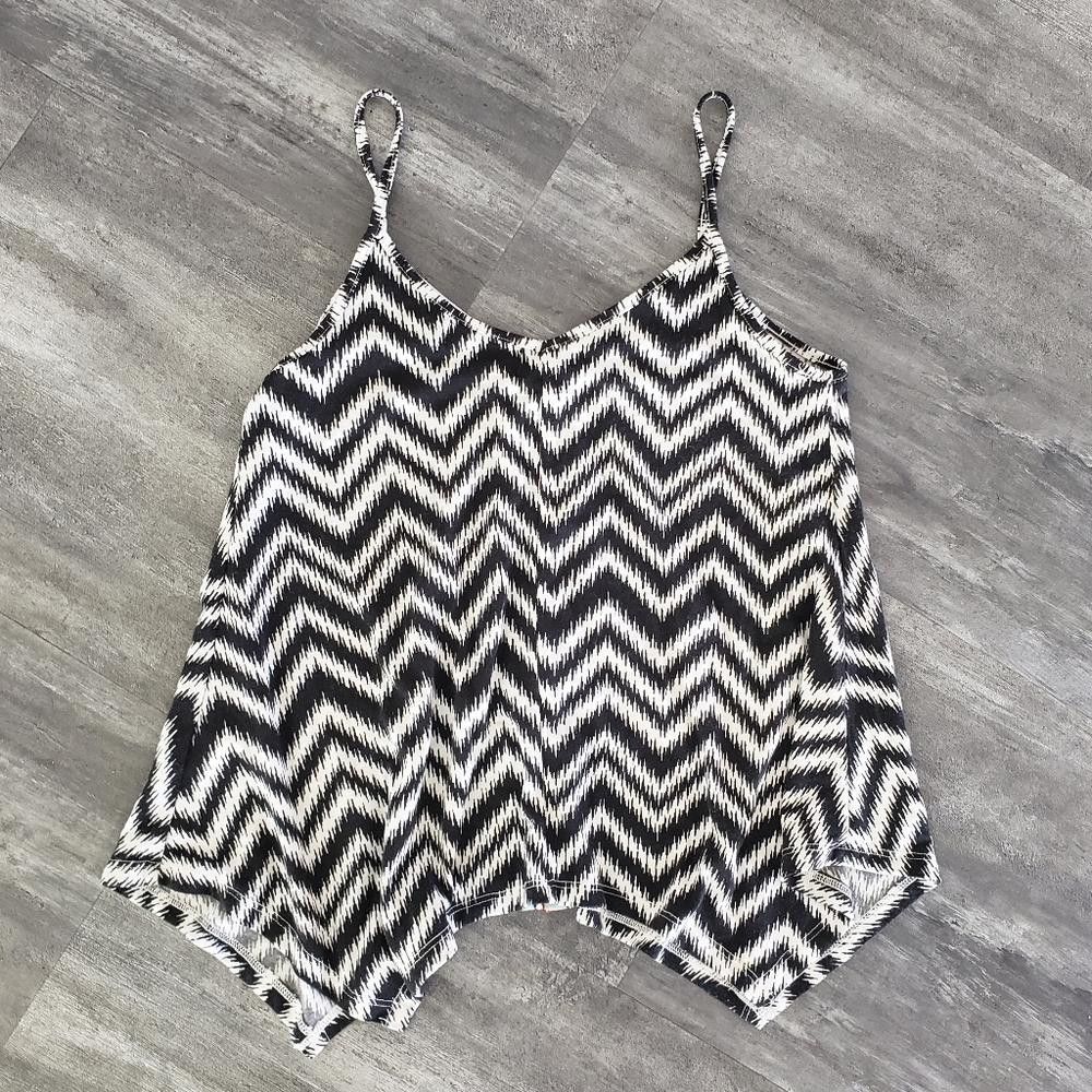 Designer Black White Detailed M+M Tank Size XS / US 0-2 / IT 36-38 - 2 Thumbnail