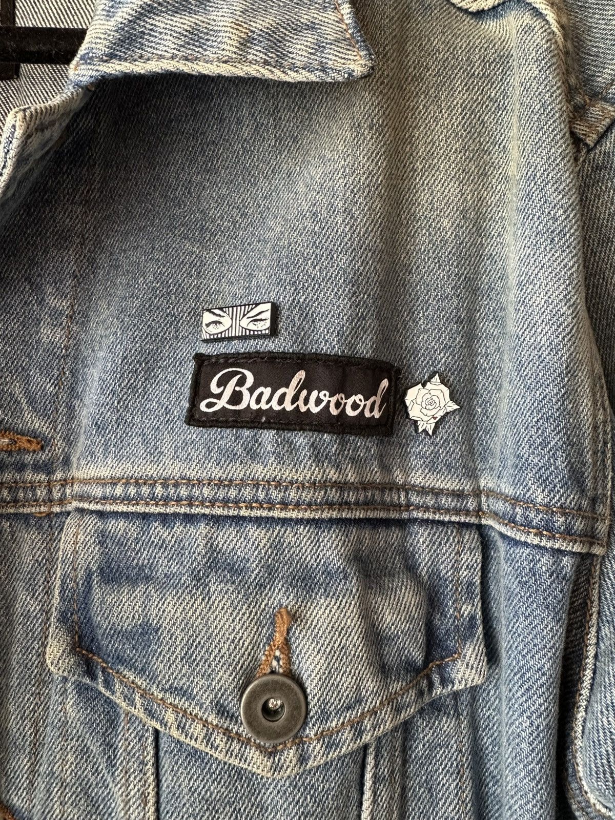 Supra BADWOOD x Supra Custom Art Jean Jacket Size L / US 10 / IT 46 - 6 Thumbnail