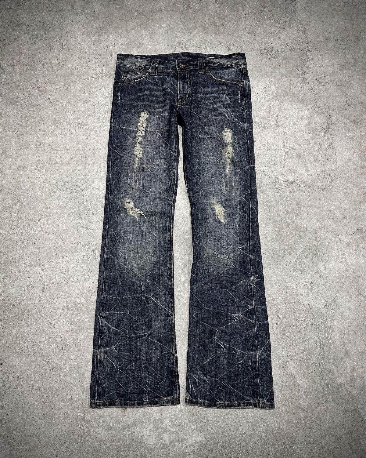 semanticdesign Semantic Design Distressed Washed Blue Jeans Size US 33 - 1 Thumbnail