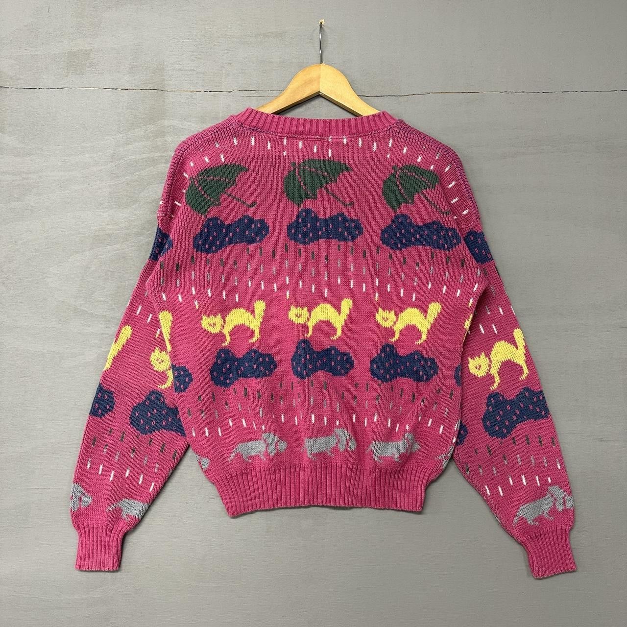 Woolrich Woolen Mills Vintage Woolrich Women’s Retro Pink Cat Sweater Small Size S / US 4 / IT 40 - 7 Thumbnail
