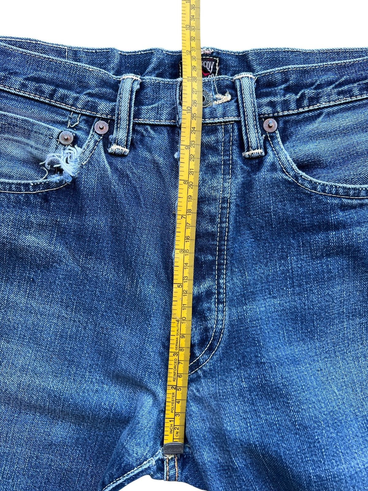 The Real McCoy's Vintage Real Mccoy Japan Selvedge Faded Denim Jeans 30x32 Size US 30 / EU 46 - 13 Thumbnail