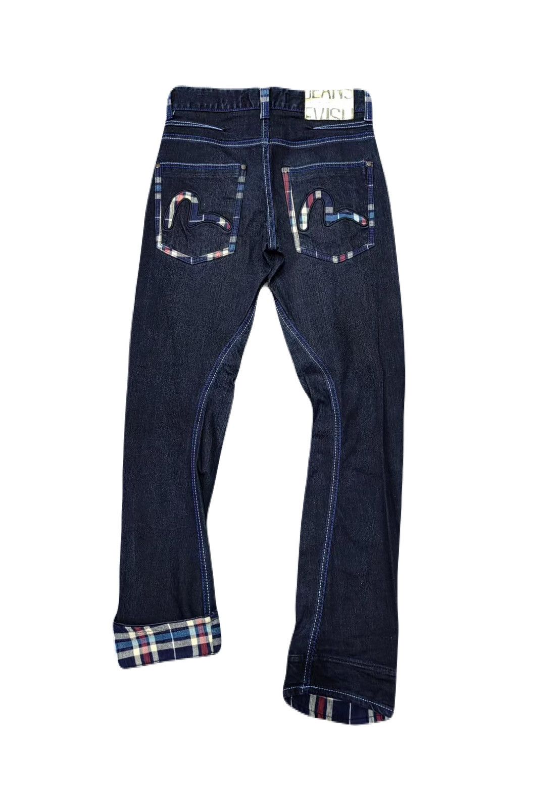 Japanese Brand 2000s Evisu Selvedge Plaid Jeans y2k Lgb Ifsix Size US 28 / EU 44 - 1 Thumbnail