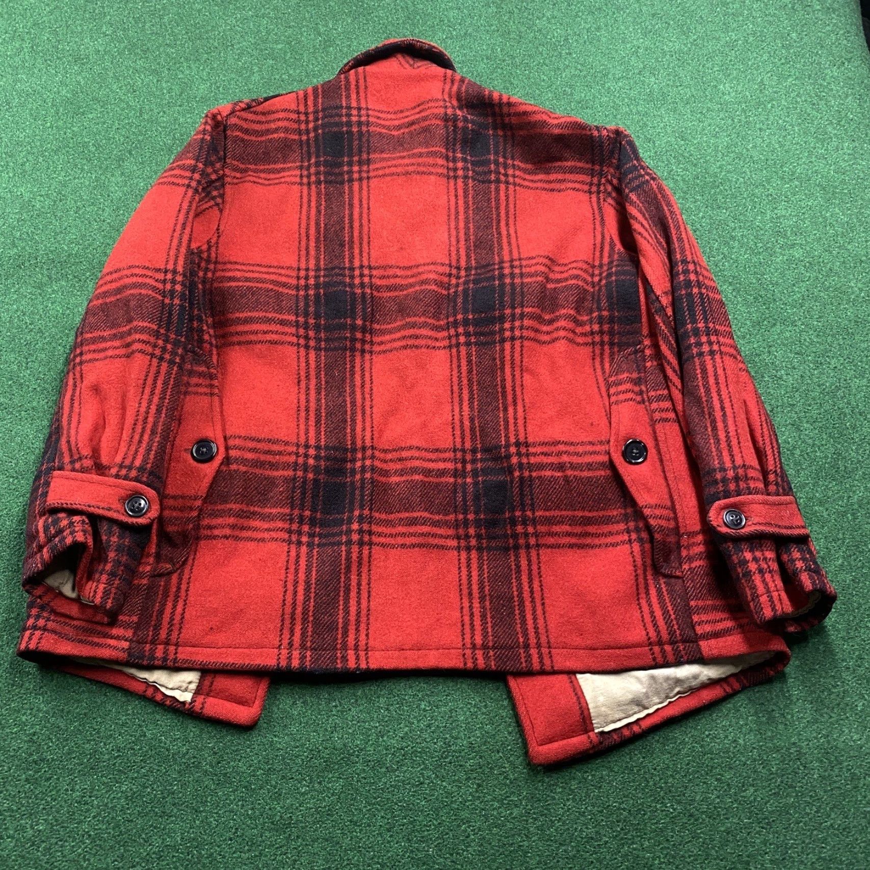 Vintage VINTAGE 50S Heavy Wool Jacket Mens M Red Black Plaid Mackinaw Cruiser USA MADE Jacket Size US M / EU 48-50 / 2 - 3 Thumbnail