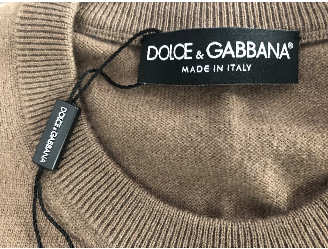 Dolce & Gabbana Dolce and Gabbana 🇮🇹 Brown Cashmere Crown Embroidered 50 NWT Size US M / EU 48-50 / 2 - 2 Thumbnail