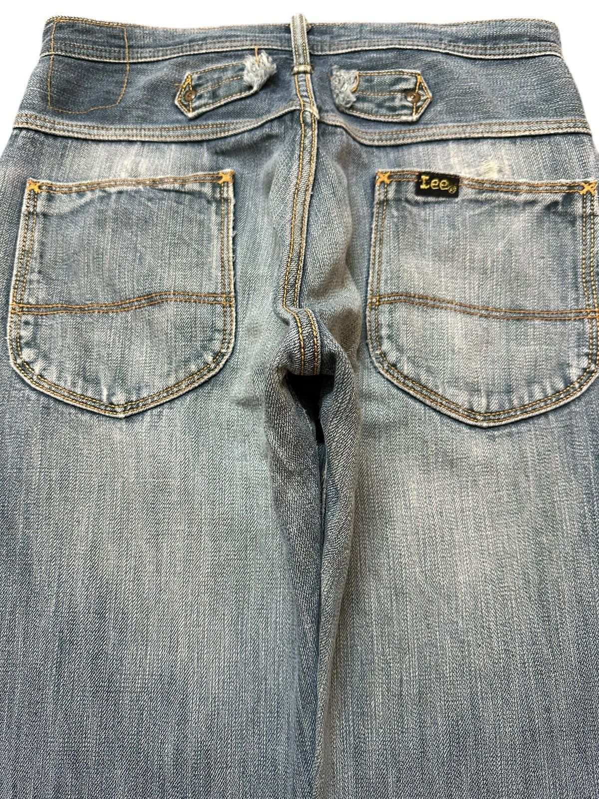 Lee Vintage Lee Buckle Style Faded Wash Distressed Baggy Jeans Size US 30 / EU 46 - 5 Thumbnail