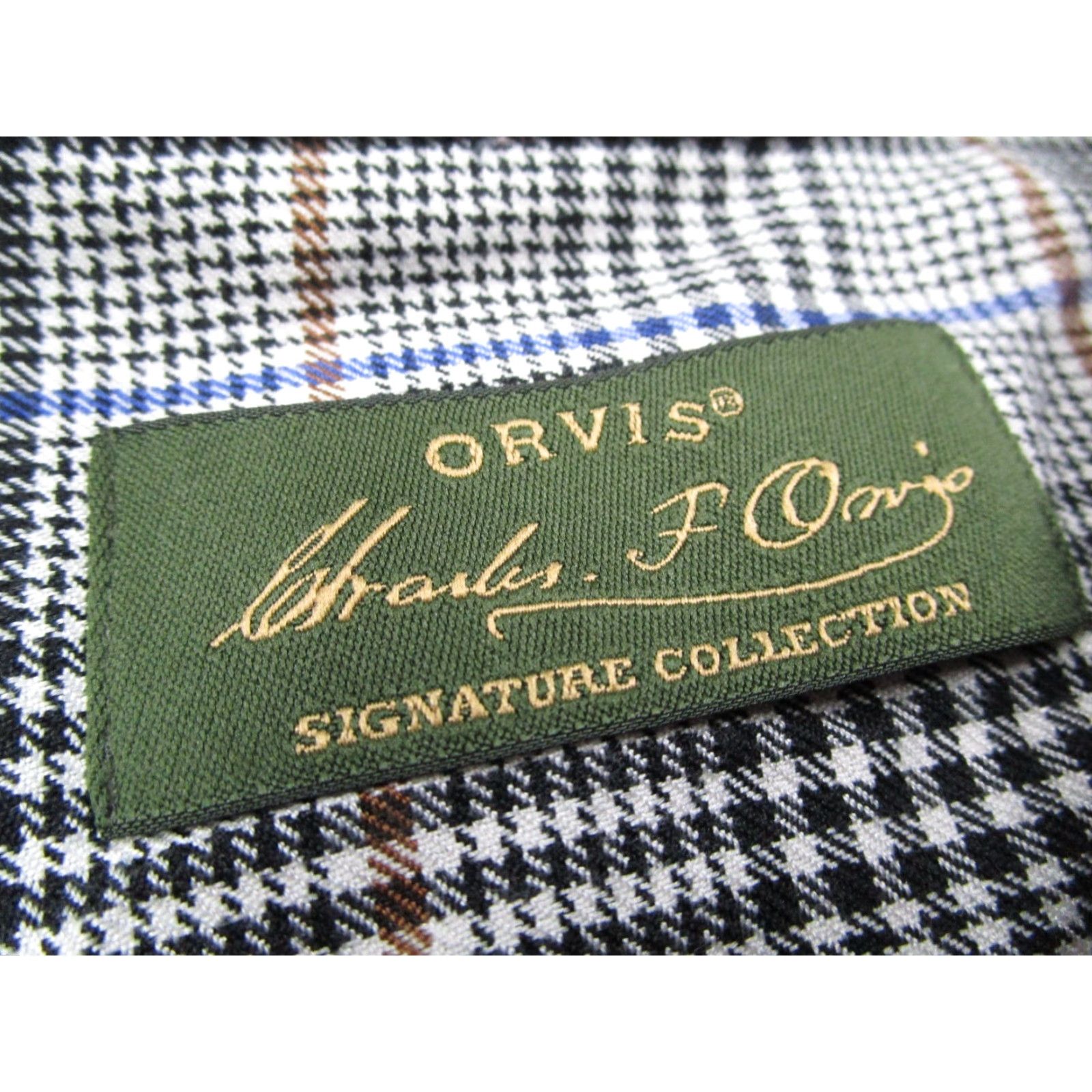Orvis VINTAGE Orvis Shirt Mens Large Gray Signature Collection Houndstooth Button Up Silk Wool Geometric Modern Classics Mens L Gray Button-Up Size US L / EU 52-54 / 3 - 3 Thumbnail