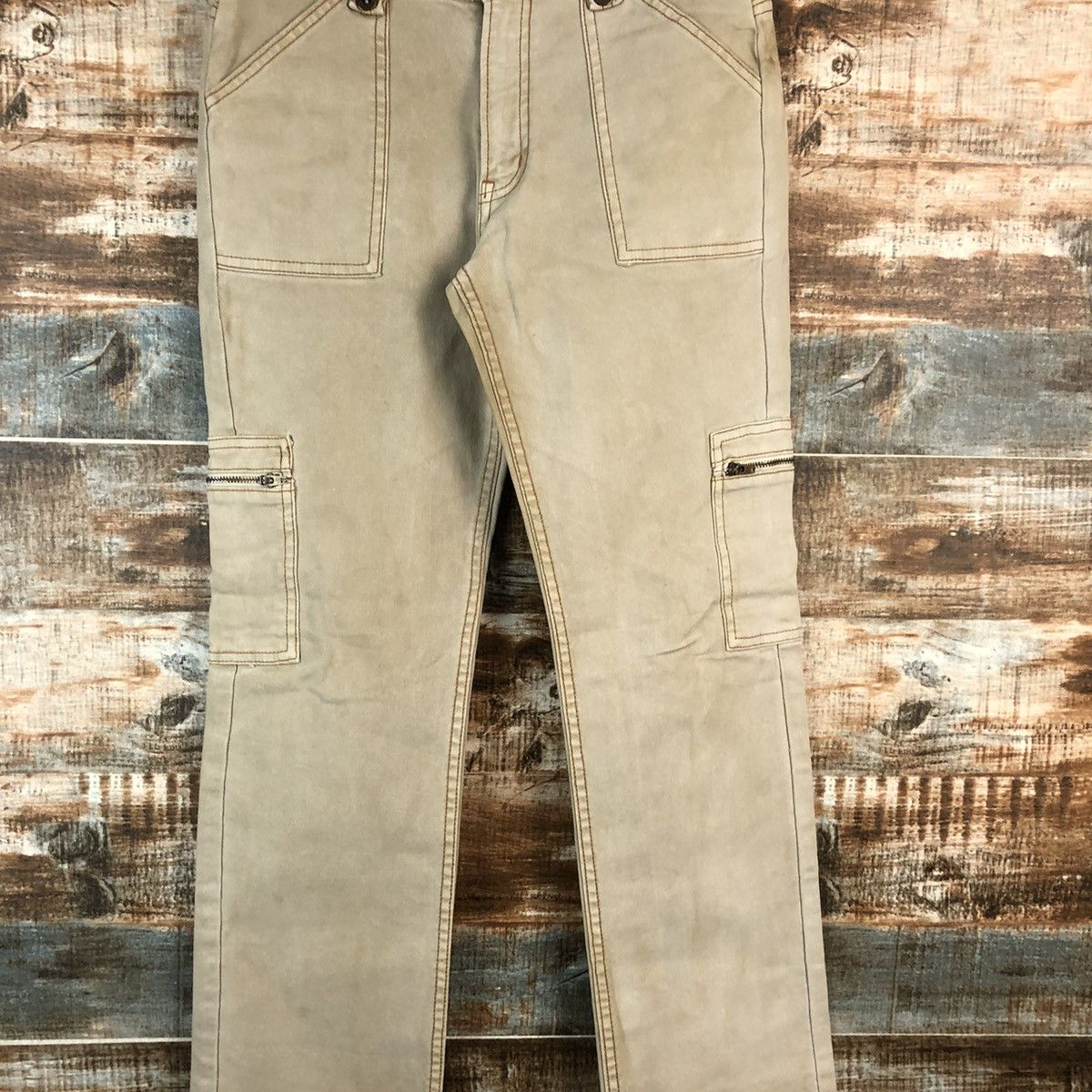 Japanese Brand Ru Jeans Brown Cargo Multipocket Pants #A2527 Size 27" / US 4 / IT 40 - 5 Thumbnail