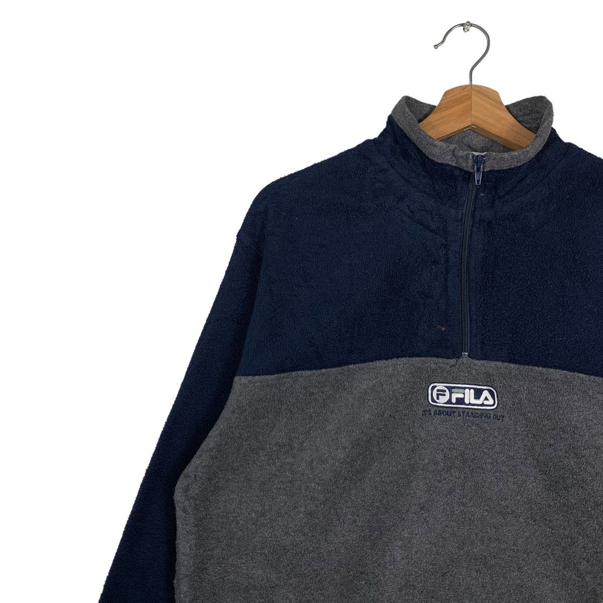 Fila FILA Center Logo Half Zip Pullover Fleece Sweater #0019-C1 Size US M / EU 48-50 / 2 - 7 Thumbnail