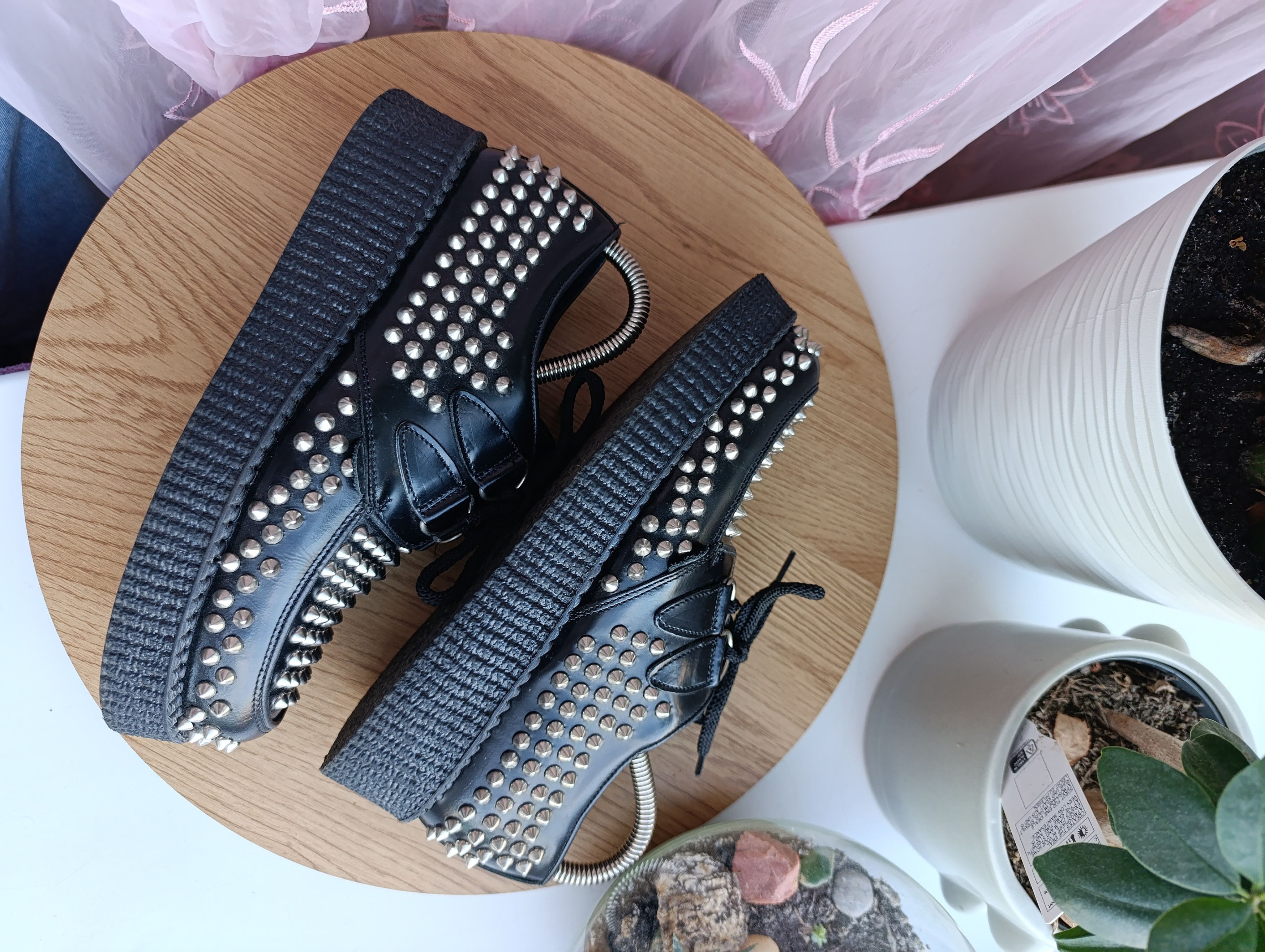 Other UNDERGROUND WOMEN STUDDED CREEPER SHOES THE ORIGINAL WULFRUN Size US 6 / IT 36 - 3 Thumbnail