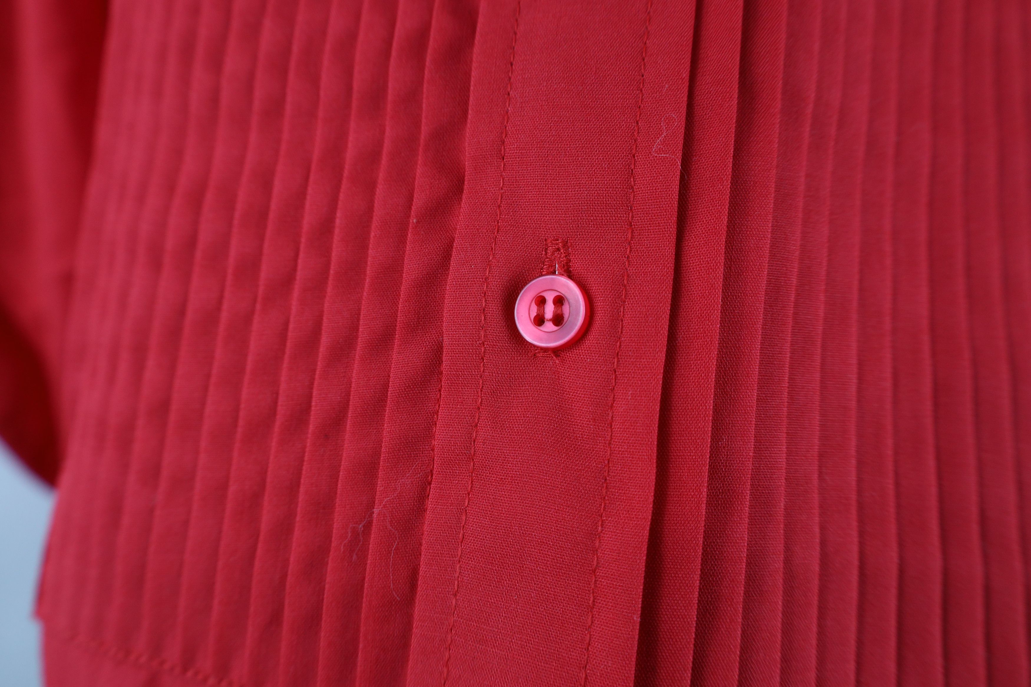 Vintage Deadstock Vintage 90s Tuxedo Prom Formal Button Shirt Red Size US L / EU 52-54 / 3 - 5 Thumbnail