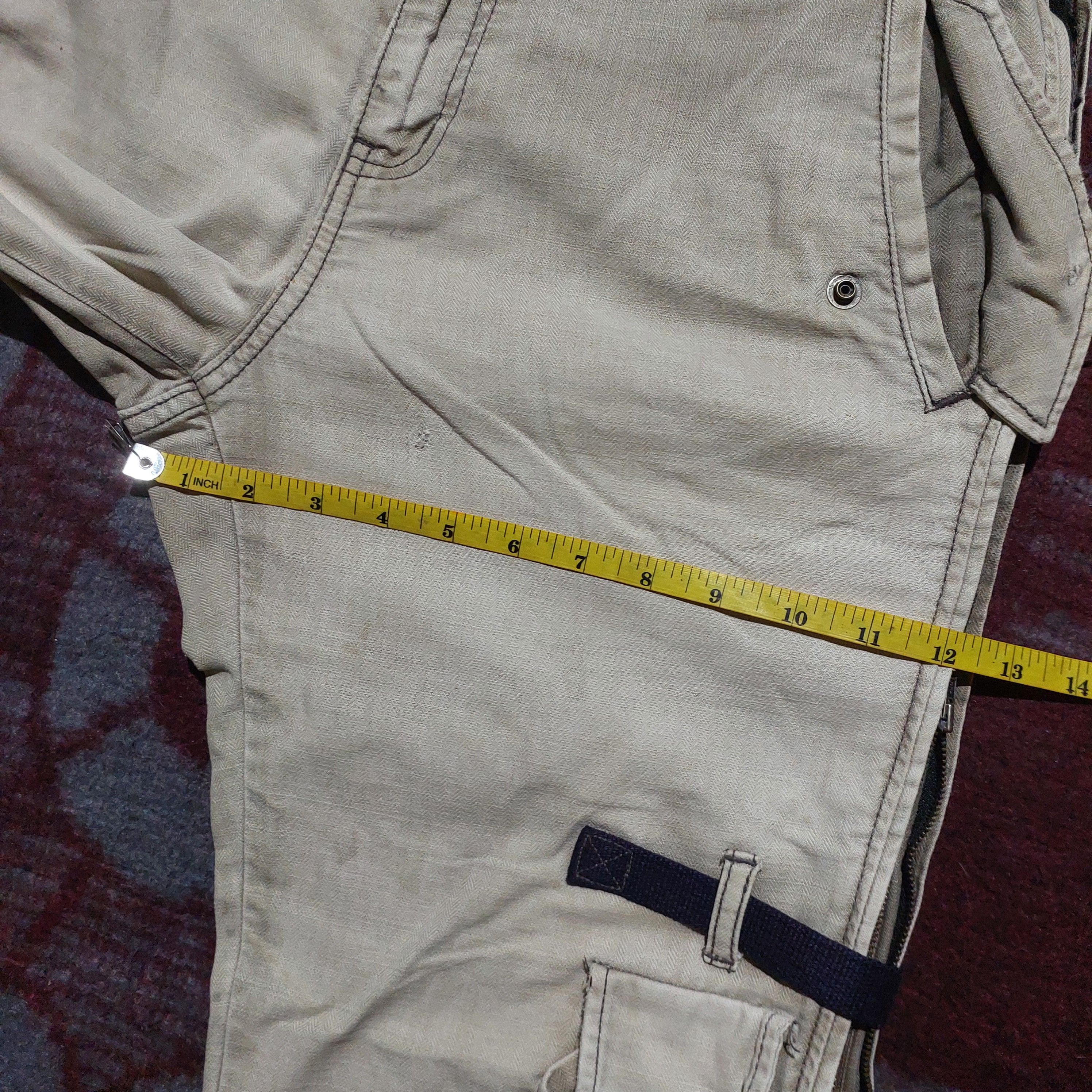 PPFM PPFM bondage zipper side distressed 3d pocket cargo pants Size US 33 - 21 Thumbnail