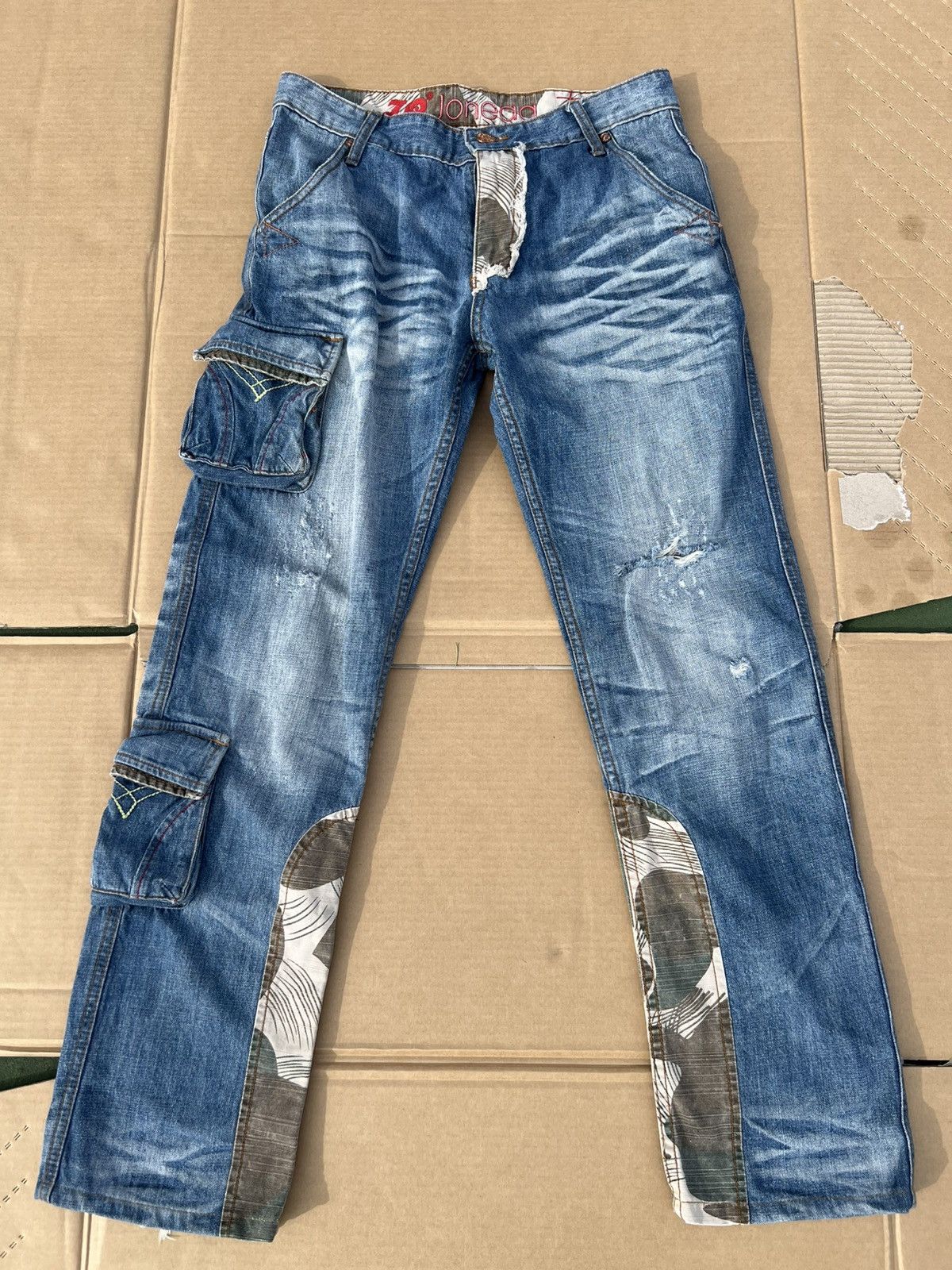Japanese Brand Joneaa Japanese Streetwear Patchwork Jeans Size US 32 / EU 48 - 1 Thumbnail