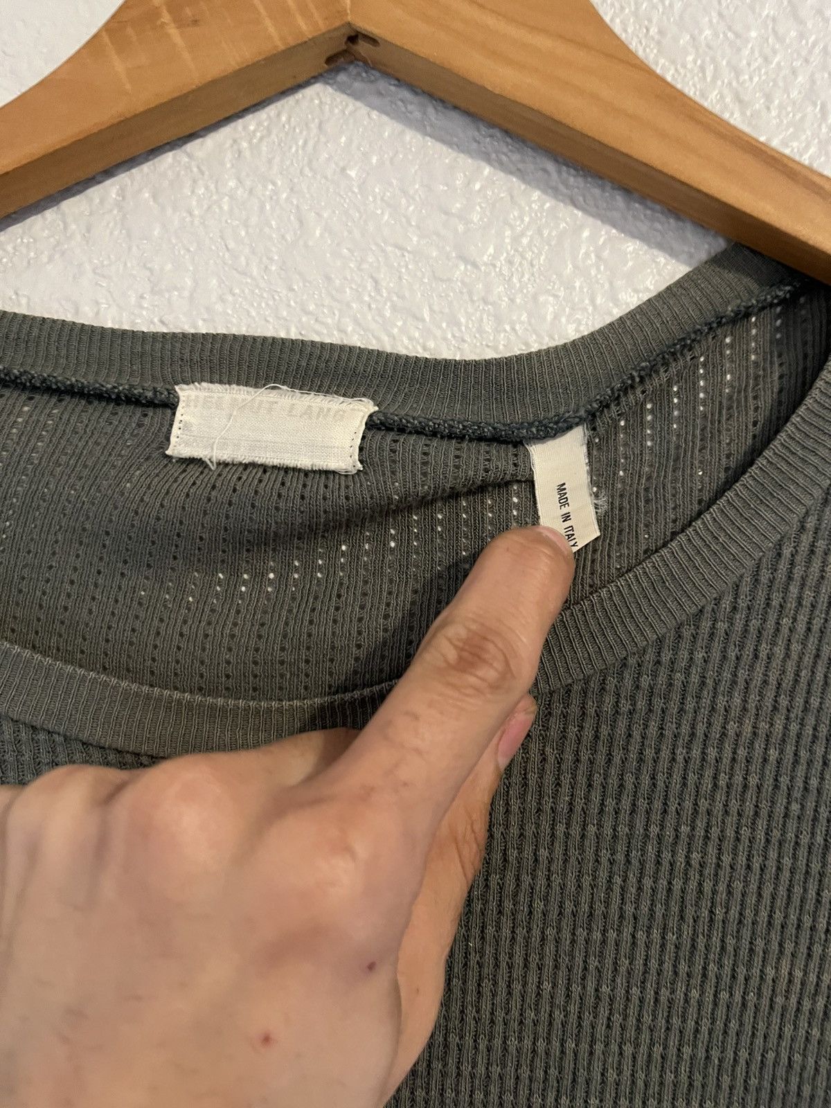 Helmut Lang helmut lang 1999 vintage waffle knit limited edition shirt Size US M / EU 48-50 / 2 - 2 Thumbnail