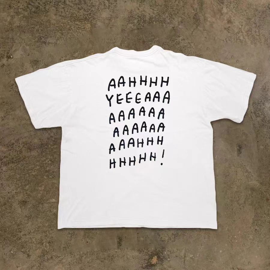 Japanese Brand × Vintage Hamburger pattern casual loose retro t-shirt Size US M / EU 48-50 / 2 - 2 Thumbnail