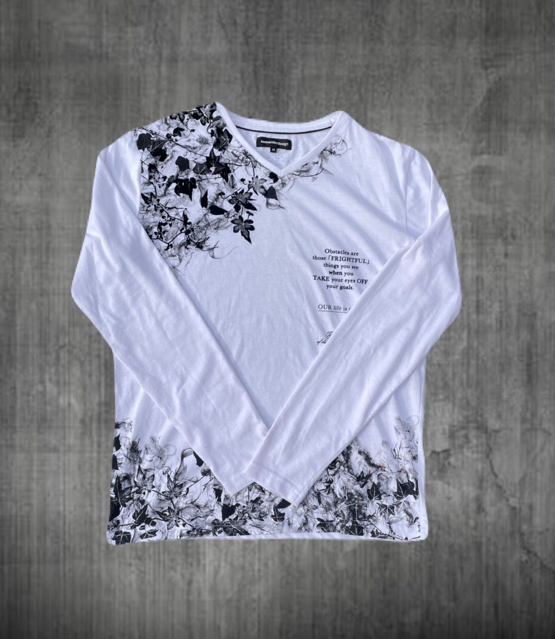 If Six Was Nine 2000s Japanese archive Vkei Poem V-neck Long Sleeve Tee Size US S / EU 44-46 / 1 - 1 Thumbnail