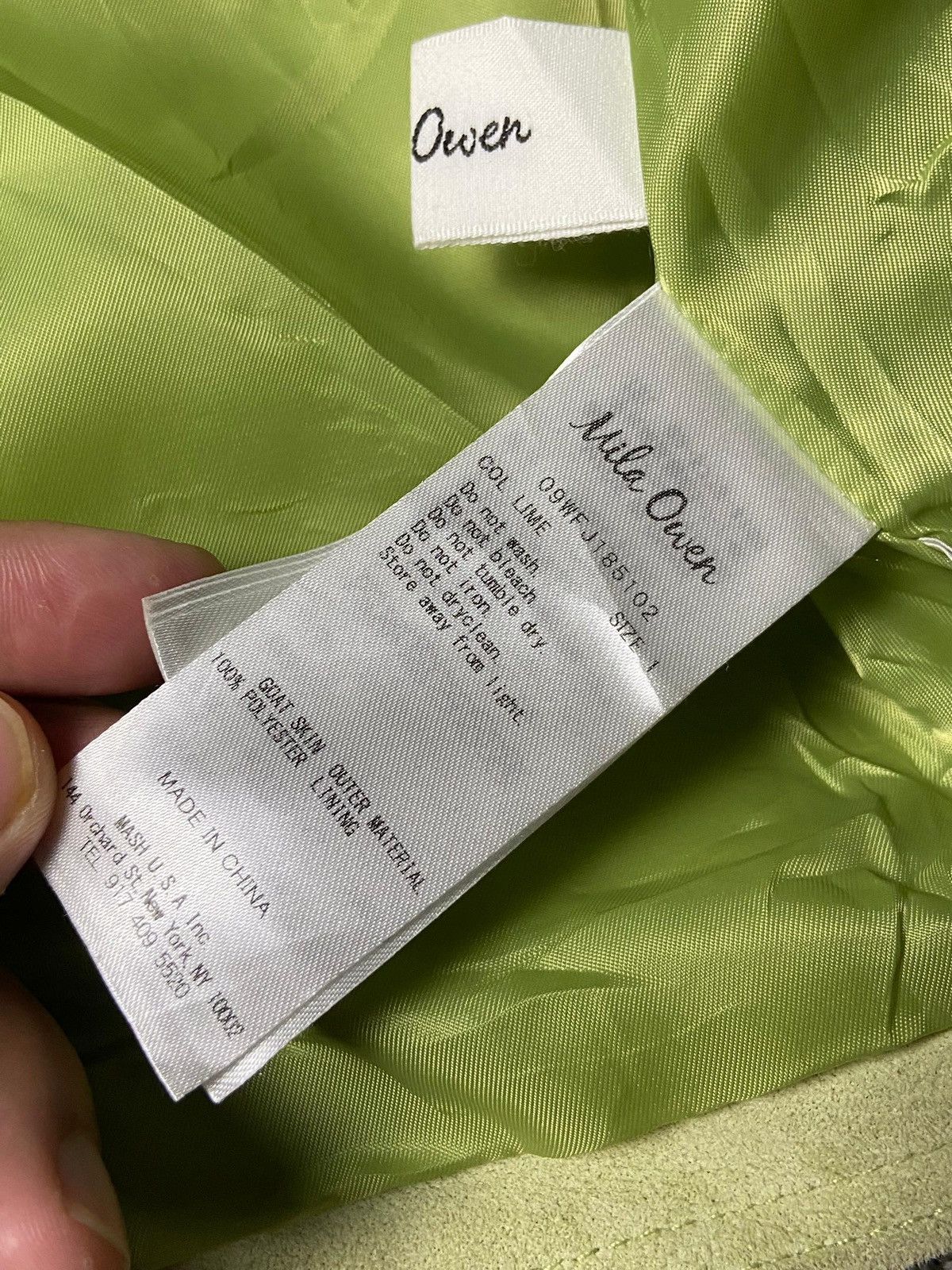 Japanese Brand MILA OWEN Goat Leather Crop Jacket (141) Size US XXS / EU 40 - 11 Thumbnail