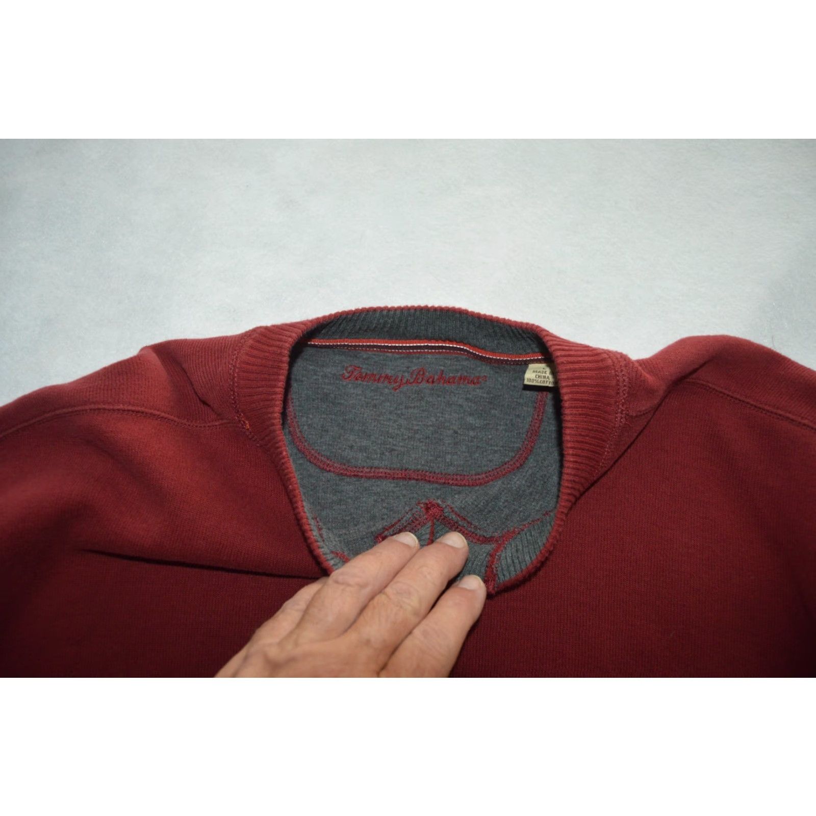 Tommy Bahama Tommy Bahama Sweater Men Large Adult Red Pullover Fleece Size US L / EU 52-54 / 3 - 3 Thumbnail