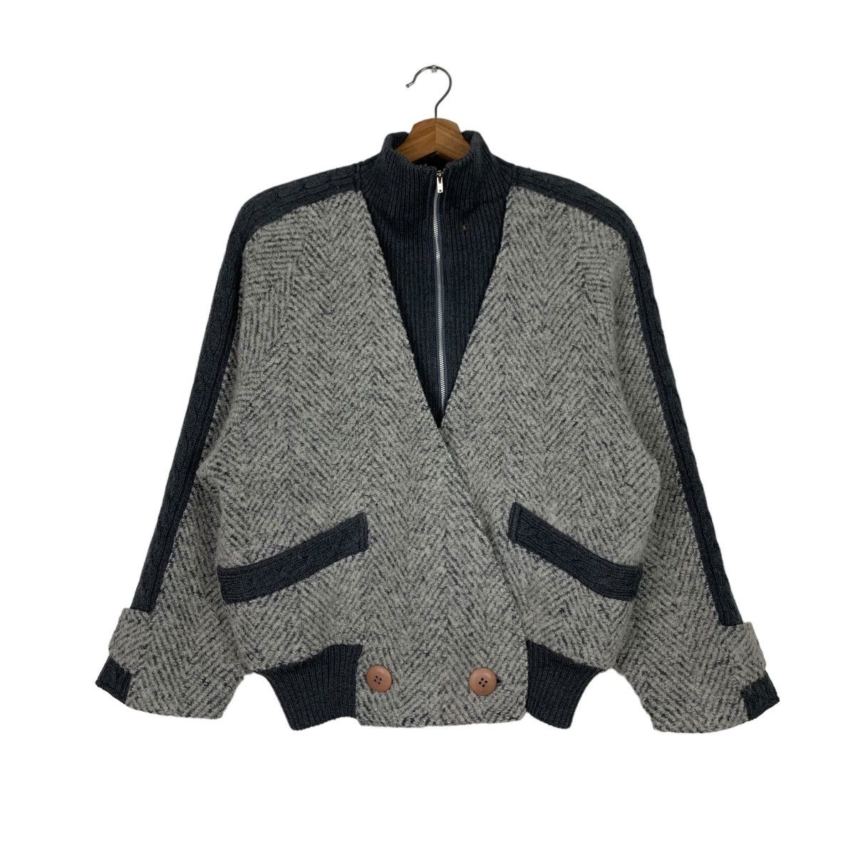 Japanese Brand GROVE Soft Sport Double Layer Wool Jacket #0293-C13 Size US M / EU 48-50 / 2 - 1 Thumbnail