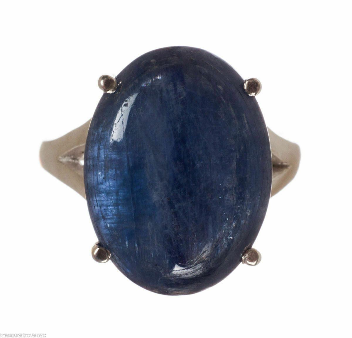 Designer Alberto Juan Sterling Silver Kyanite Cabochon Ring Size ONE SIZE - 6 Thumbnail