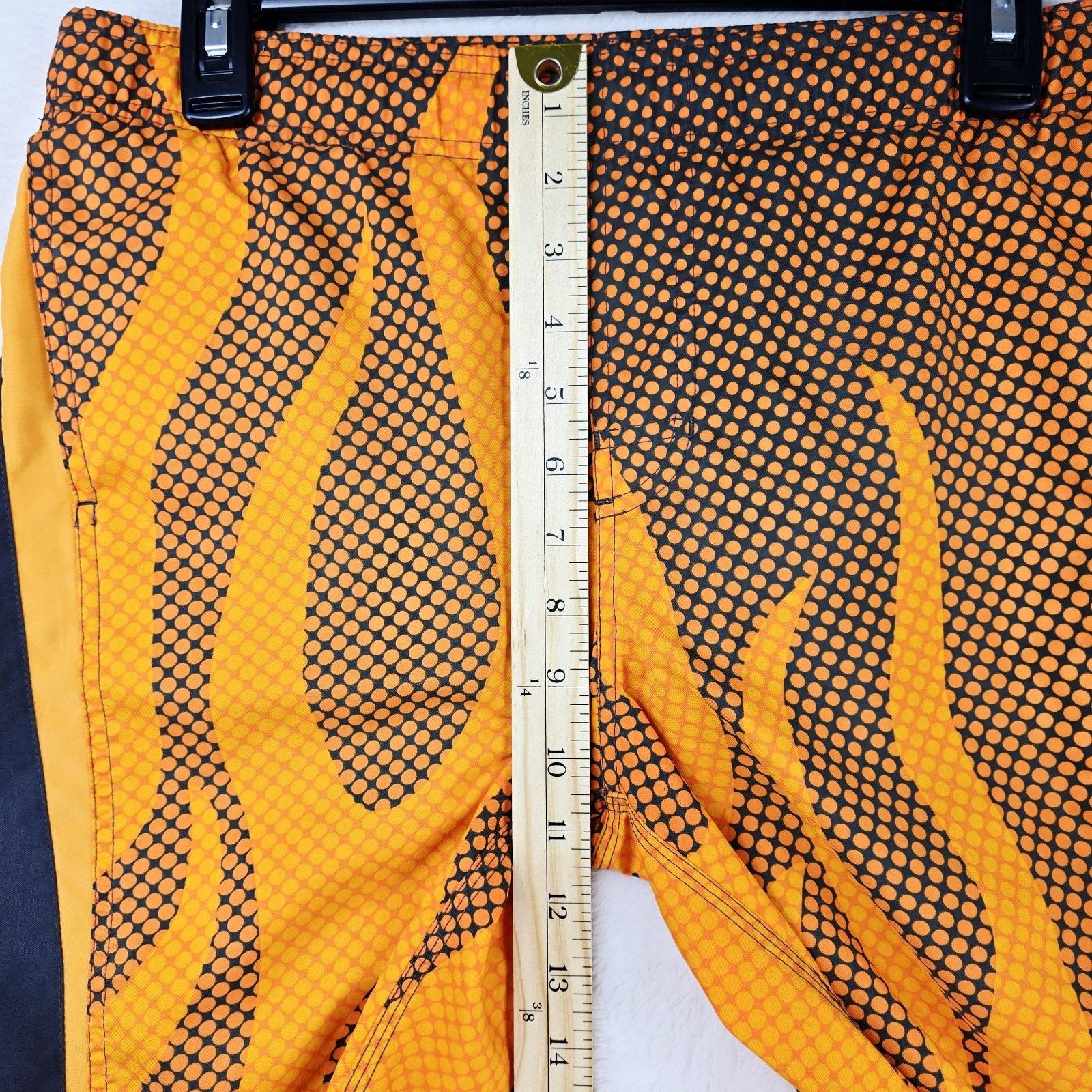 Nike Vintage Nike Flame Boardshorts Medium Orange Swim Trunks Size US 31 - 14 Thumbnail