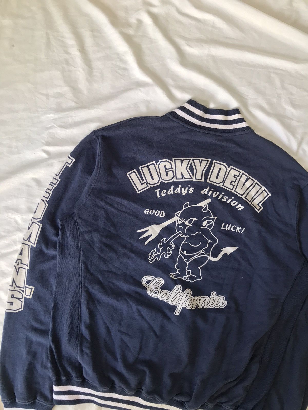 Tedman RARE Japanese Tedman Varsity Jacket Lucky Devil Military Size US XXL / EU 58 / 5 - 5 Thumbnail