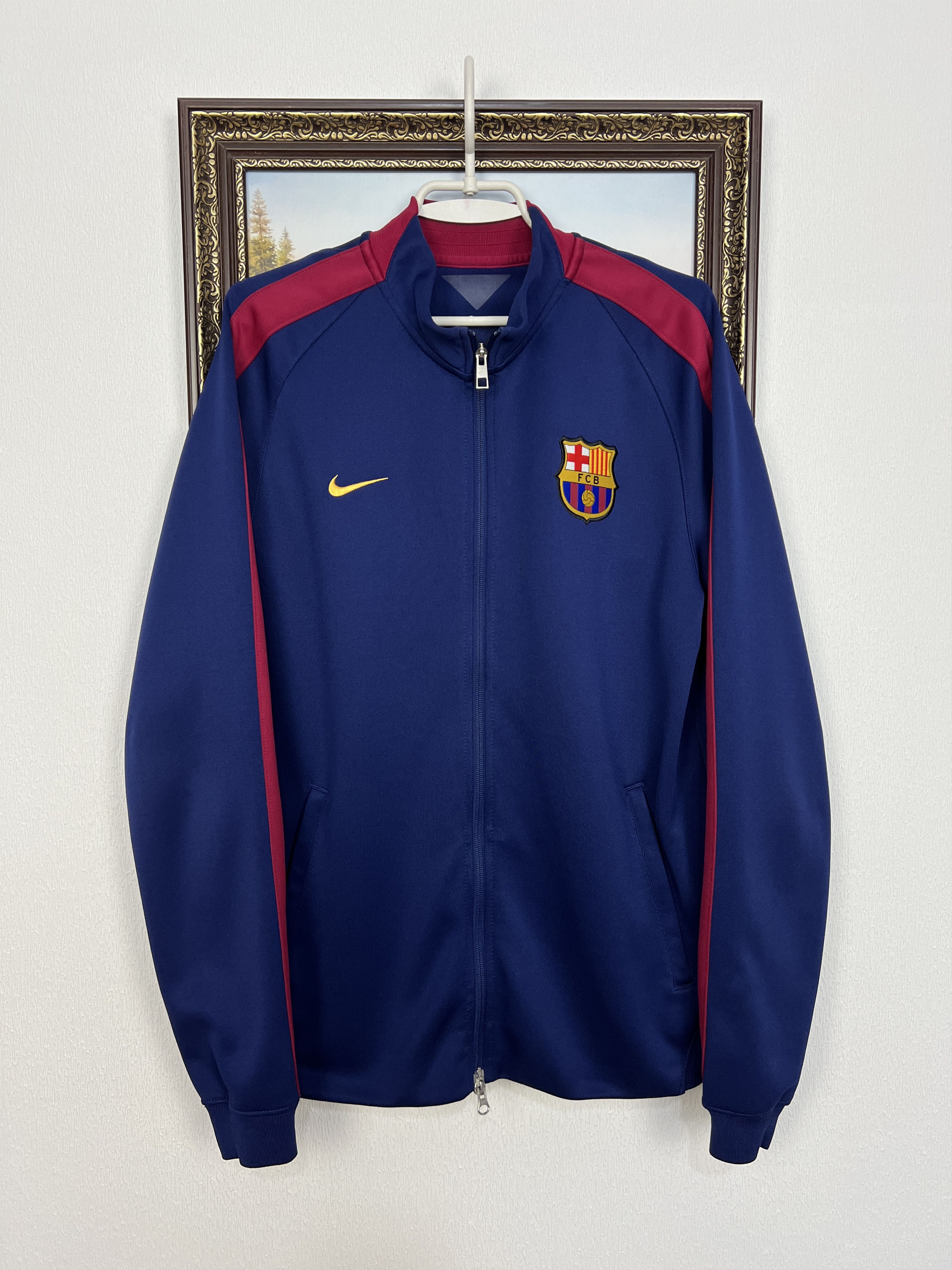 Nike Barcelona Football Jacket Soccer Track Top Rare Zip Hype Size US L / EU 52-54 / 3 - 1 Thumbnail
