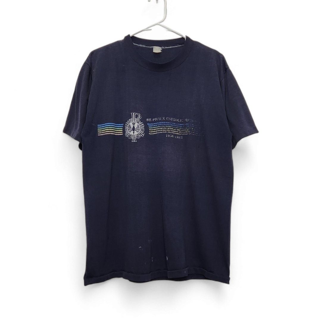 Vintage Vintage 70s St. Pius Catholic Church School Thrashed Worn Size US M / EU 48-50 / 2 - 1 Thumbnail