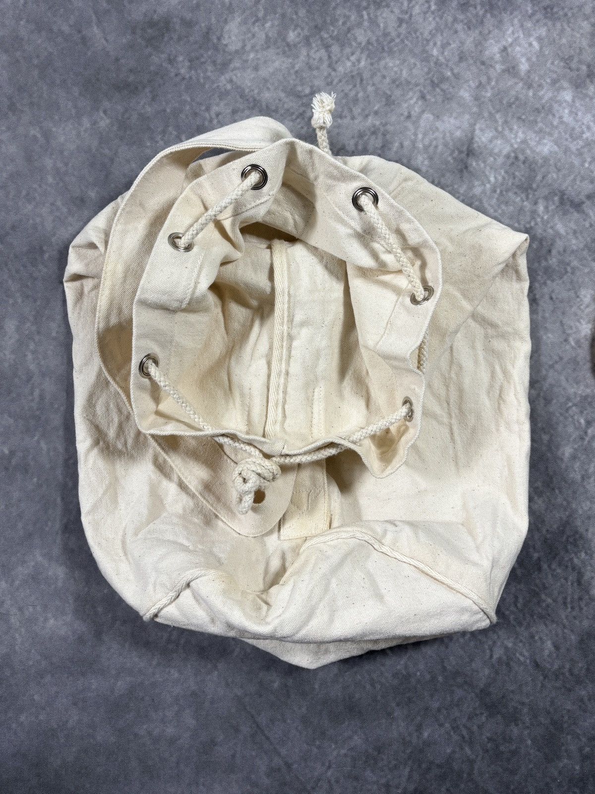 Vintage Vintage Canvas Sling Bag Natural Laundry Tote Messenger Side Size ONE SIZE - 9 Thumbnail