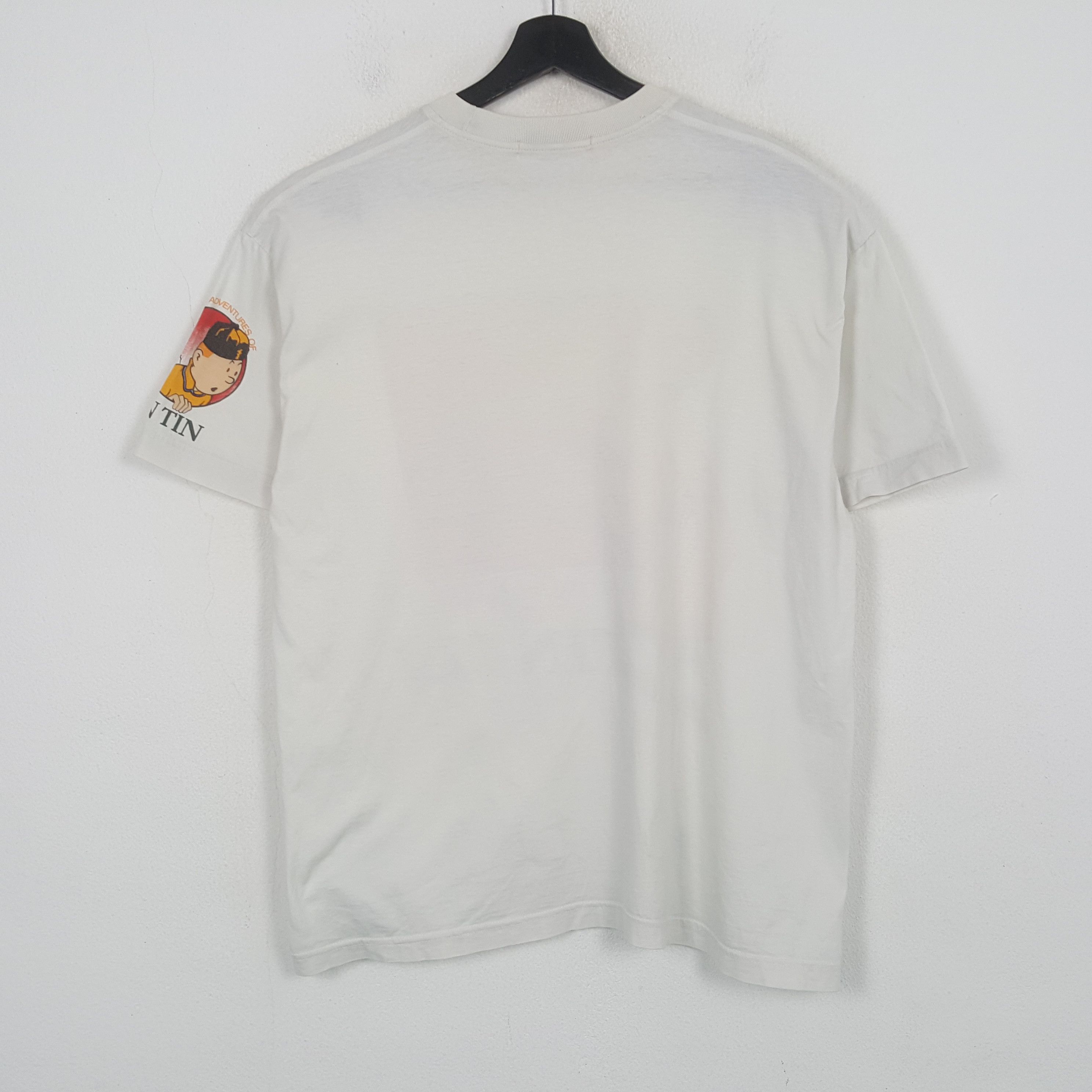 Vintage The Adventure Of Tintin Cartoon Tshirt C299N10 Size US L / EU 52-54 / 3 - 3 Thumbnail