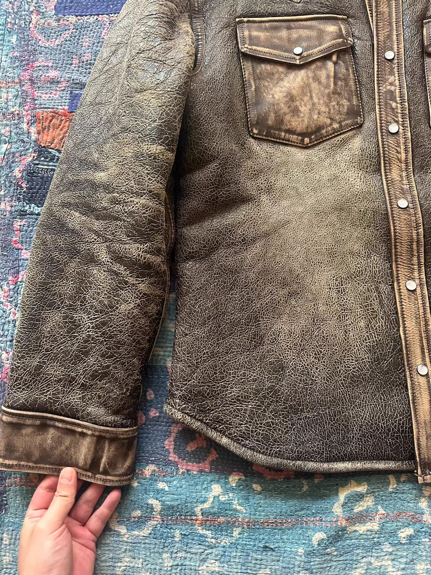 Polo Ralph Lauren Polo Ralph Lauren RRL Distressed Shearling Jacket XL Size US XL / EU 56 / 4 - 4 Thumbnail