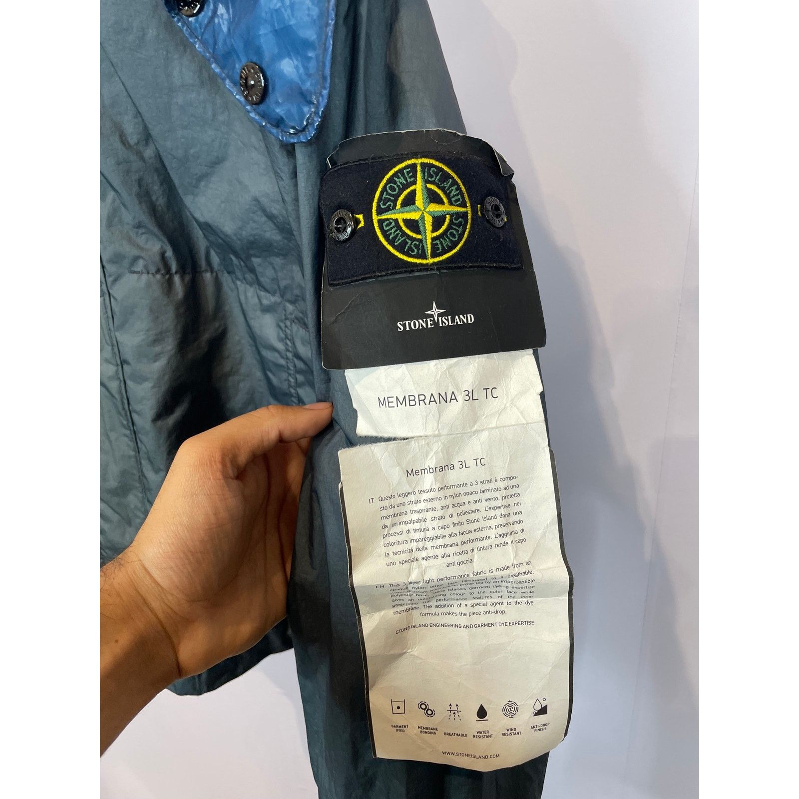 Stone Island Stone Island Rain Jacket Teal Blue New With Tags Small Size US S / EU 44-46 / 1 - 2 Thumbnail