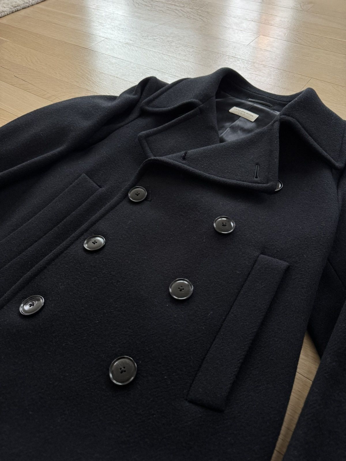 Dries Van Noten Navy luxury peacoat Size US M / EU 48-50 / 2 - 9 Thumbnail