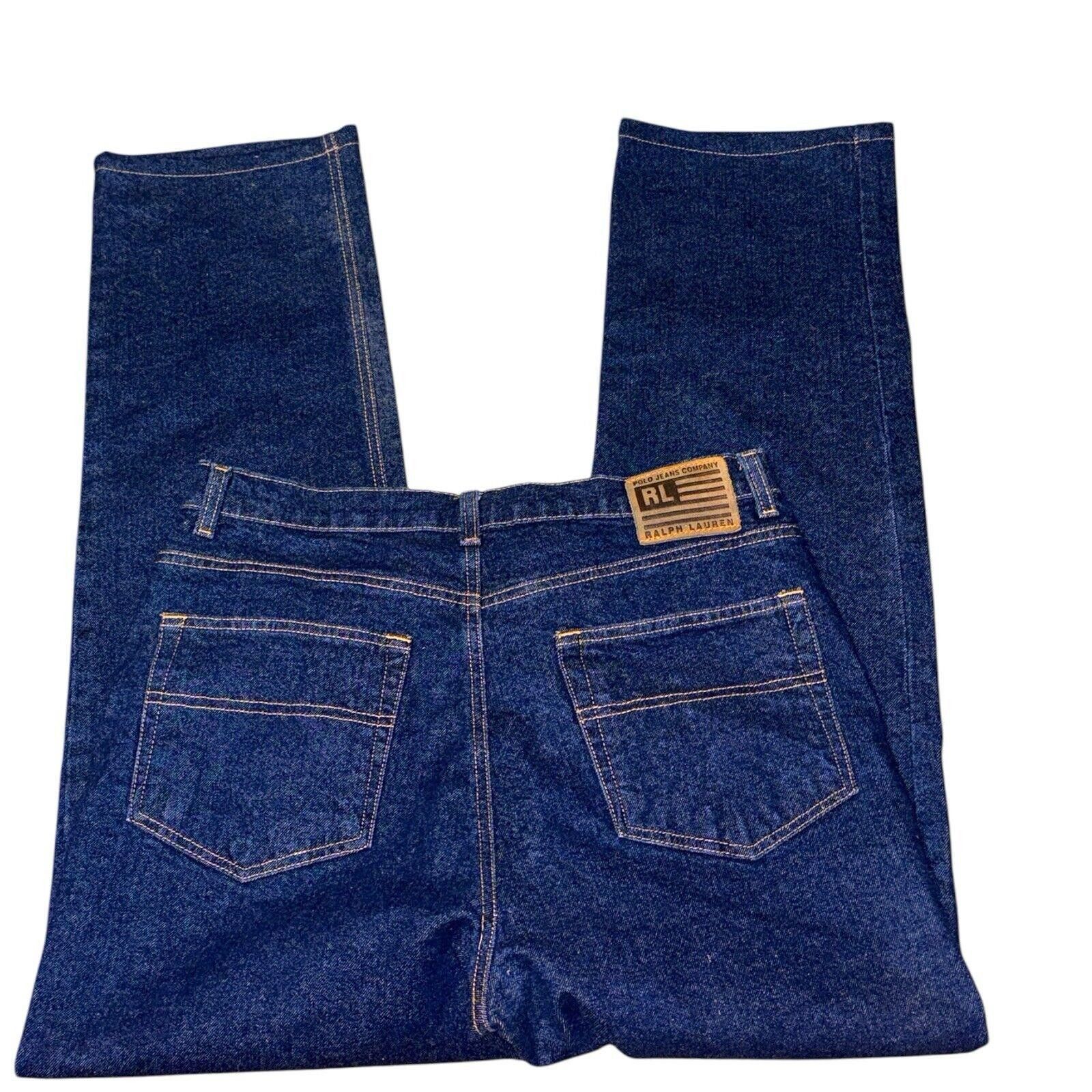 Polo Ralph Lauren Ralph Lauren Dark Wash Denim Blue Stretch Jeans Sz 14x31 Size 36" / US 14 / IT 50 - 4 Thumbnail
