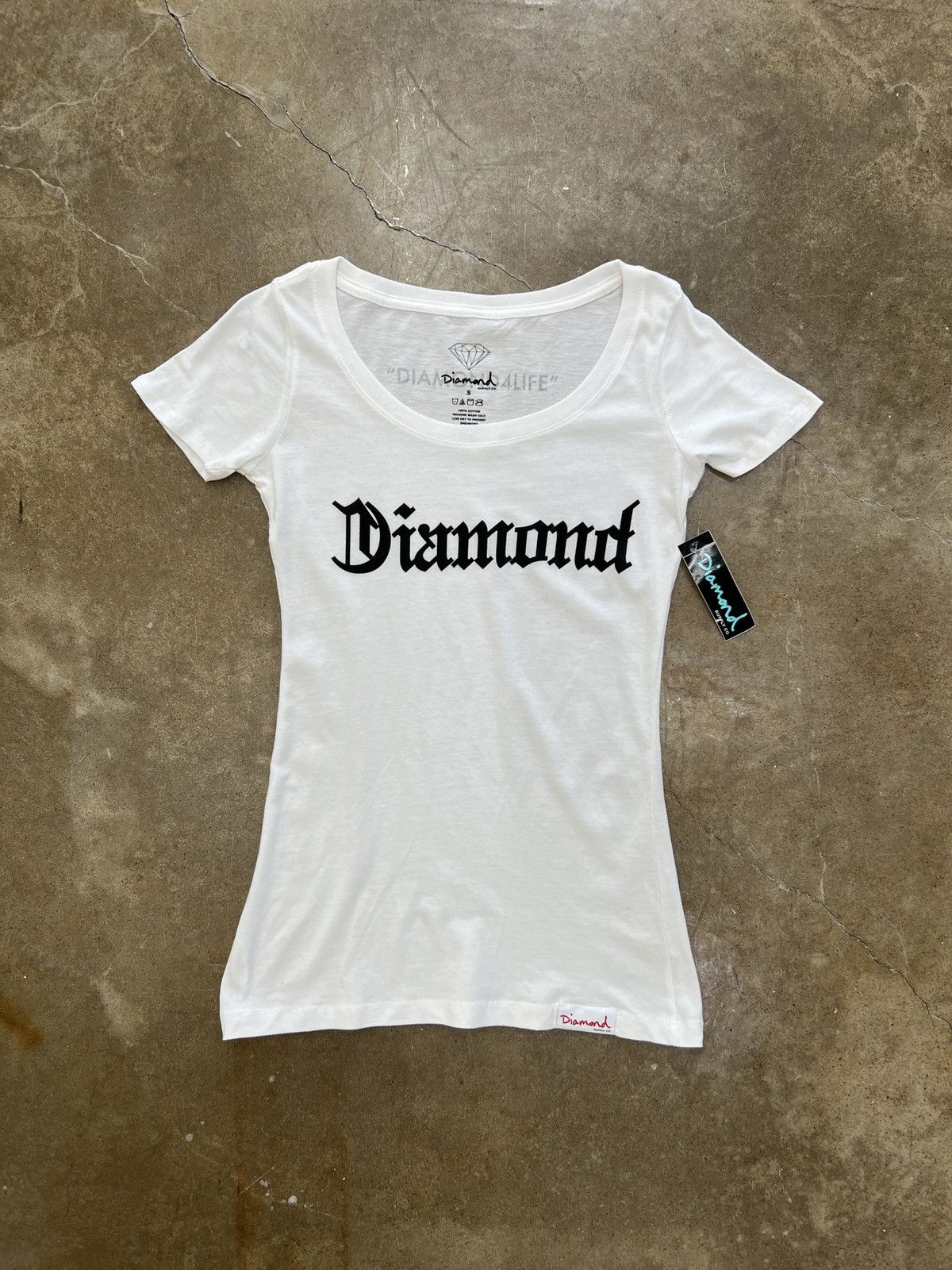 Diamond Supply Co. Diamond Supply Old English Script Tee White Small Size S / US 4 / IT 40 - 2 Thumbnail