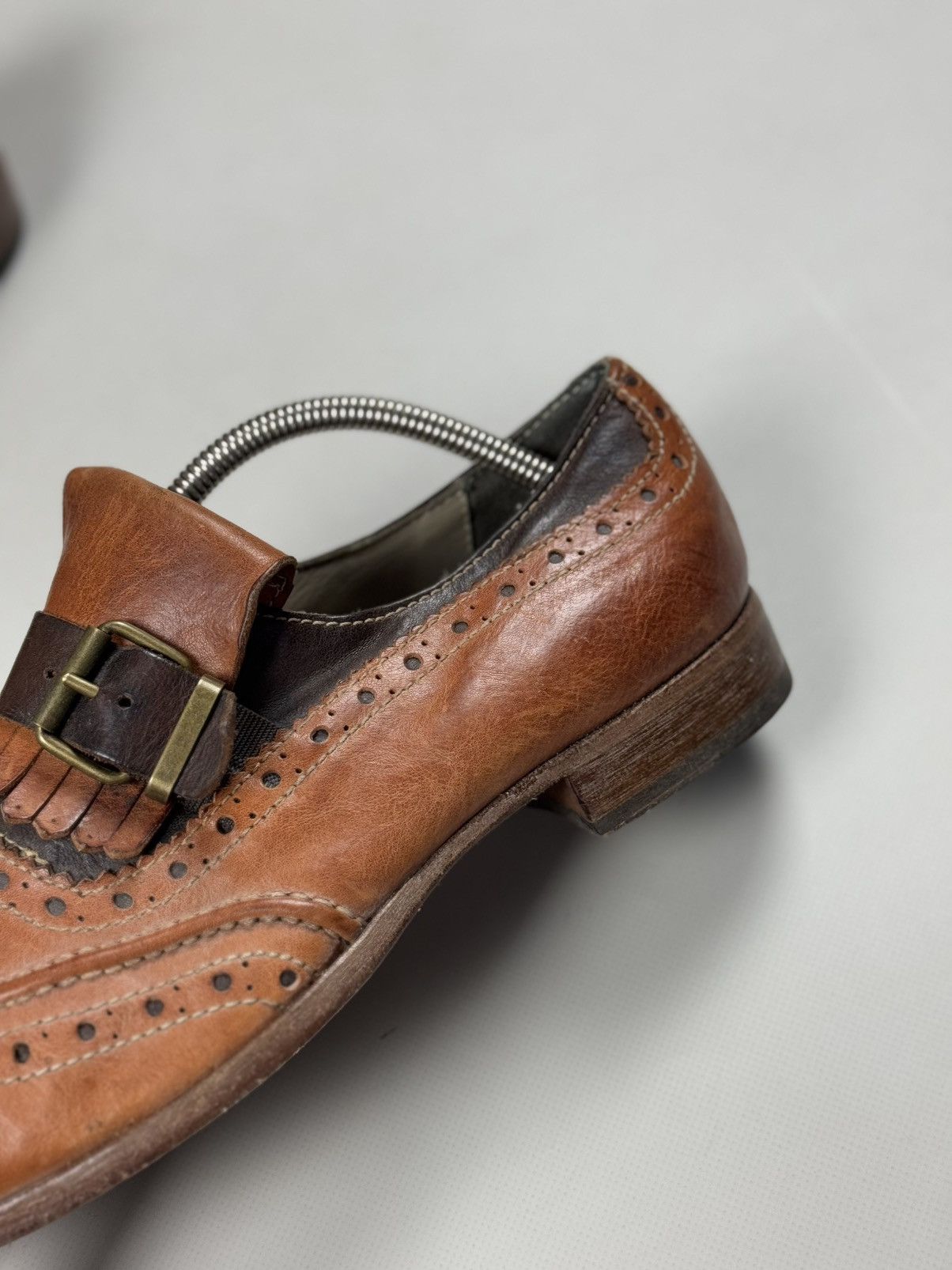 MoMA MOMA Men’s Avant-Garde Single Monk Leather Classic Shoes Size US 8 / EU 41 - 17 Thumbnail