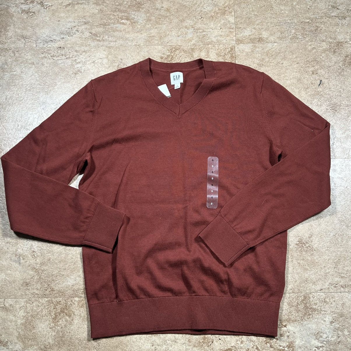 Banana Republic × Gap × J.Crew New Gap Sweater Pullover Brown Knit V Neck Long Sleeve Size US S / EU 44-46 / 1 - 1 Thumbnail